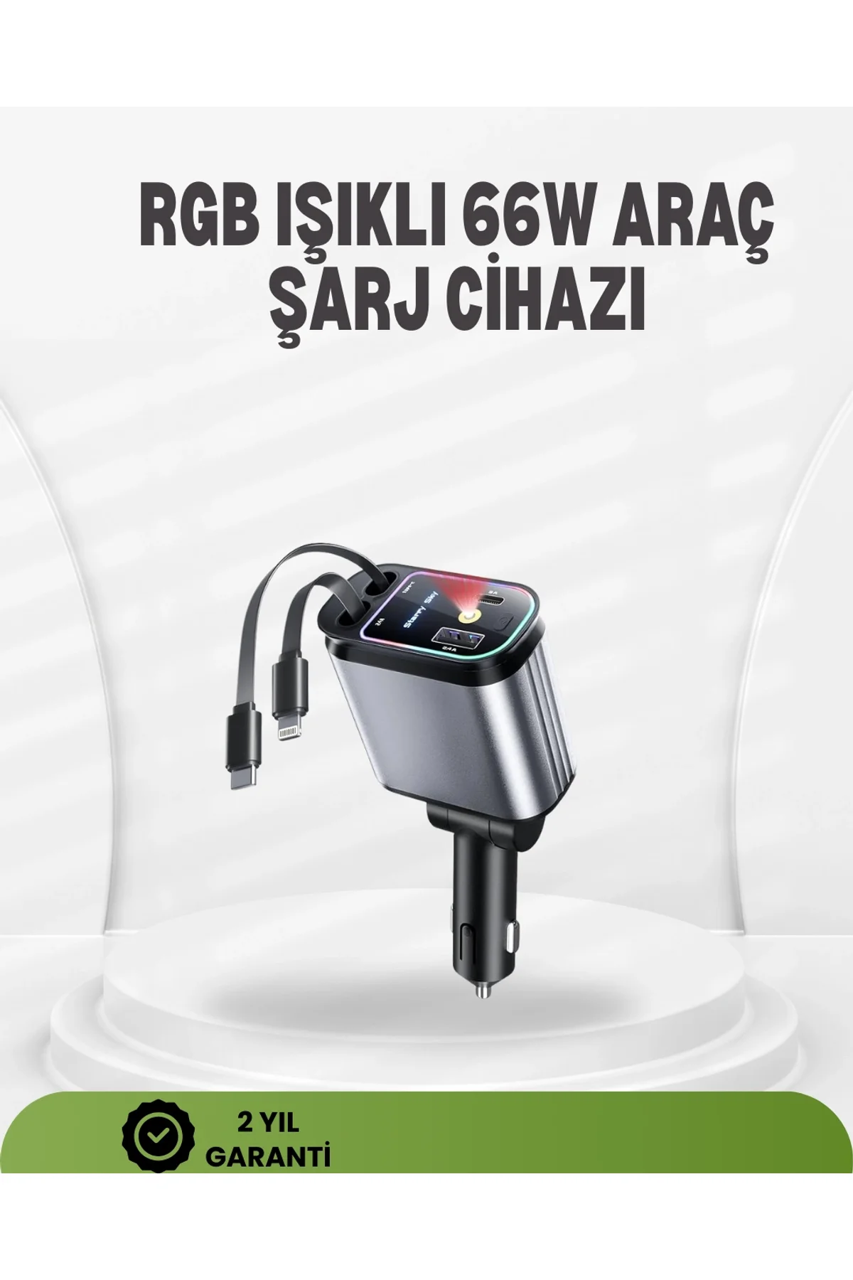 Ford, Opel, Volvo, Skoda Araçlar İçin 66w Çoklu Hızlı Şarj Cihazı