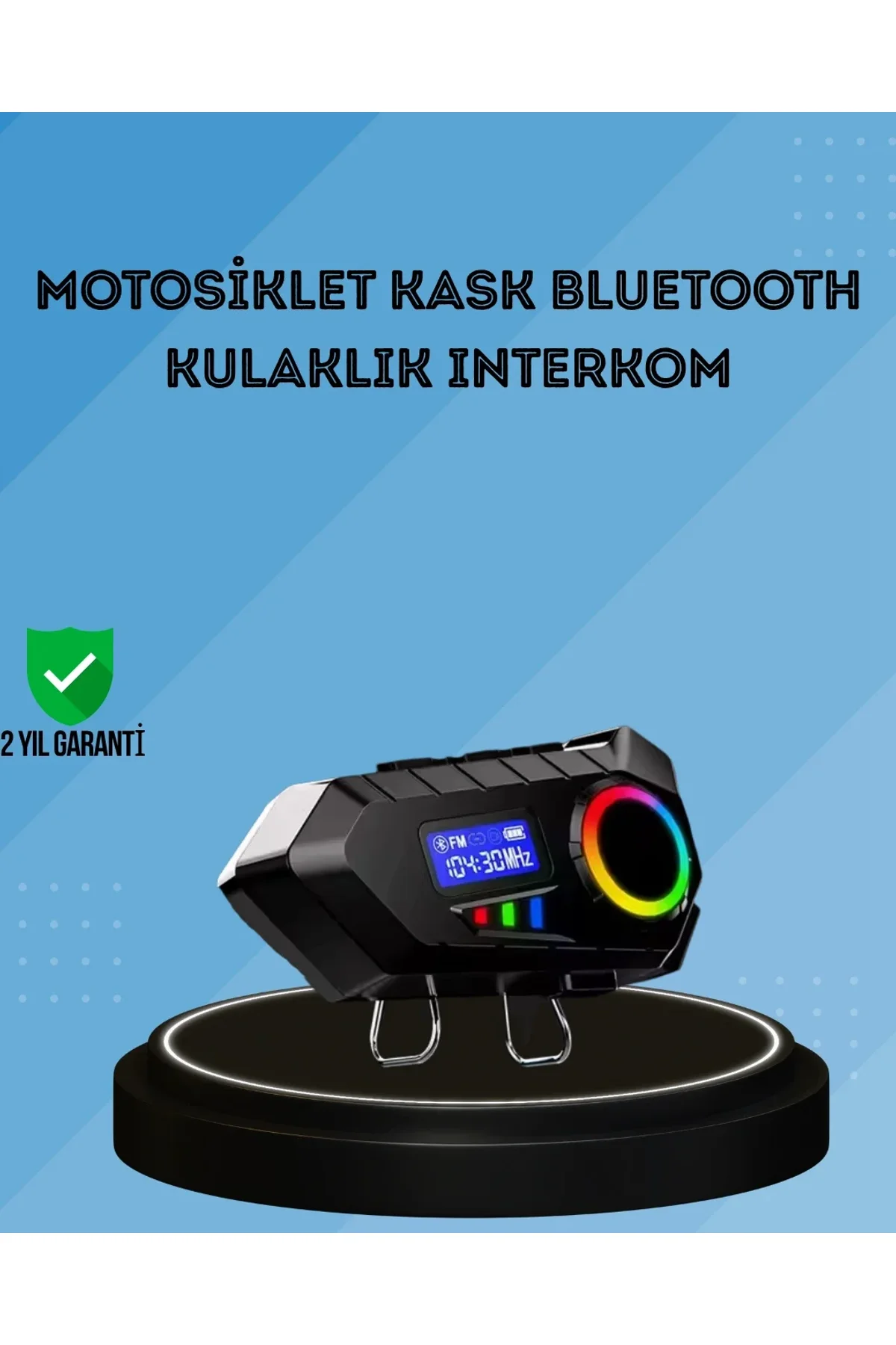500mah Bataryalı Bluetooth 5.4 İnterkom Led Ekranlı Fm Destekli - Just Cheap Store Görsel 2