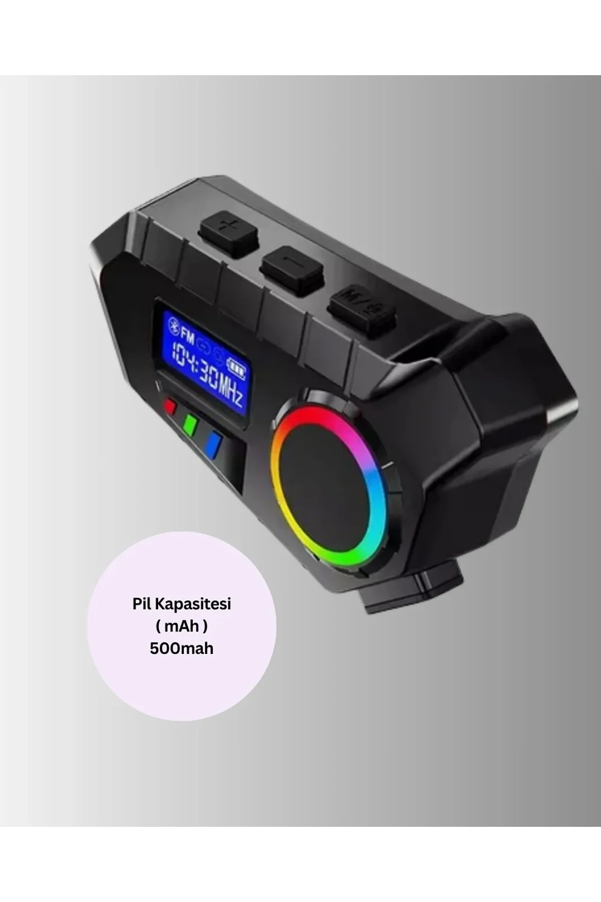 500mah Bataryalı Bluetooth 5.4 İnterkom Led Ekranlı Fm Destekli - Just Cheap Store Görsel 4