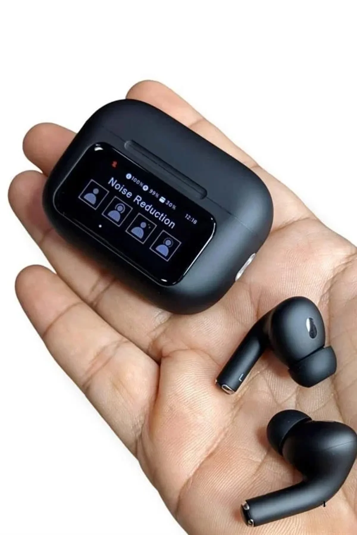 Yeni Nesil Anc Özellikli Çağrı Cevaplayan Dokunmatik Ekranlı Bluetooth Kulaklık Siyah - Just Cheap Store Görsel 5