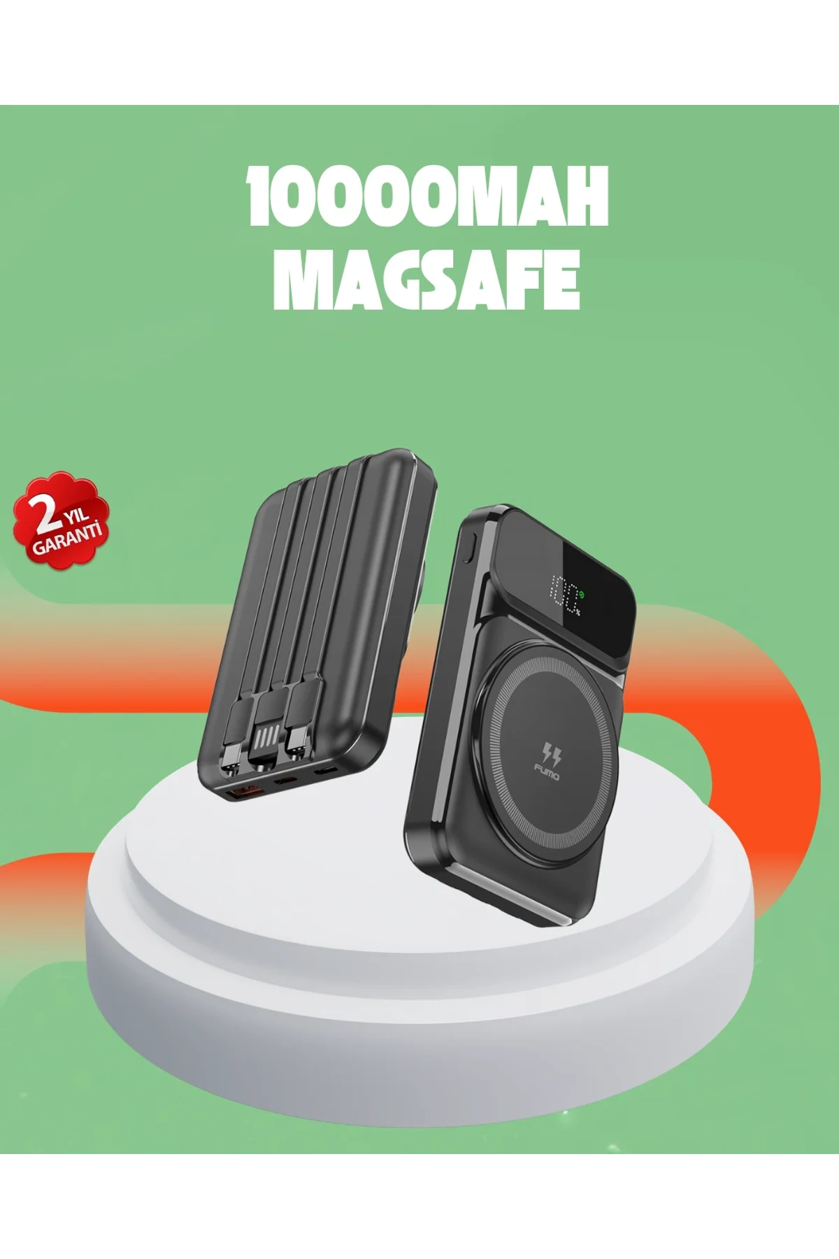 10000 Mah Kablosuz Hızlı Şarj Destekli Powerbank – 15w, Pd20w, Type-c Girişli