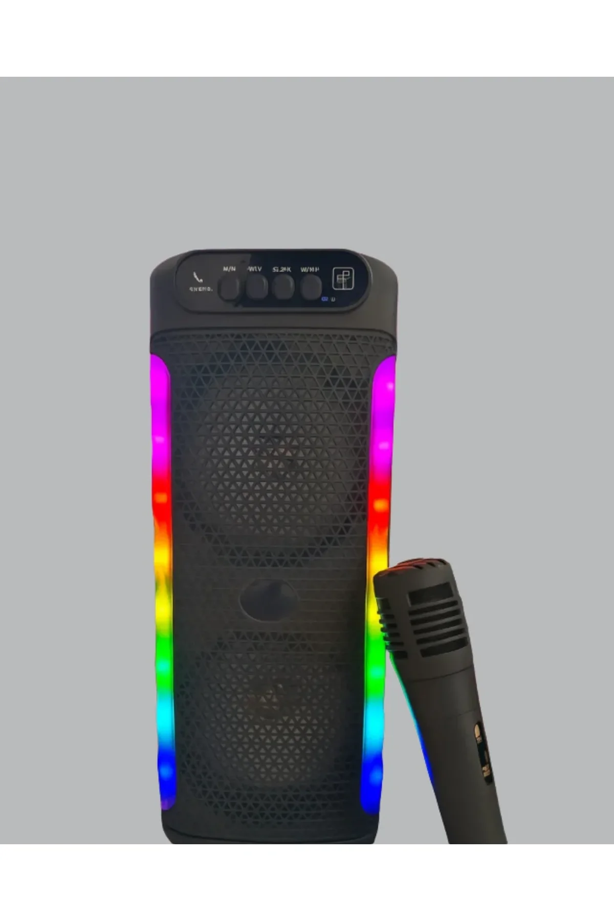 Çift 4 İnç Hoparlörlü Rgb Işıklı Bluetooth Ses Sistemi - Just Cheap Store Görsel 5