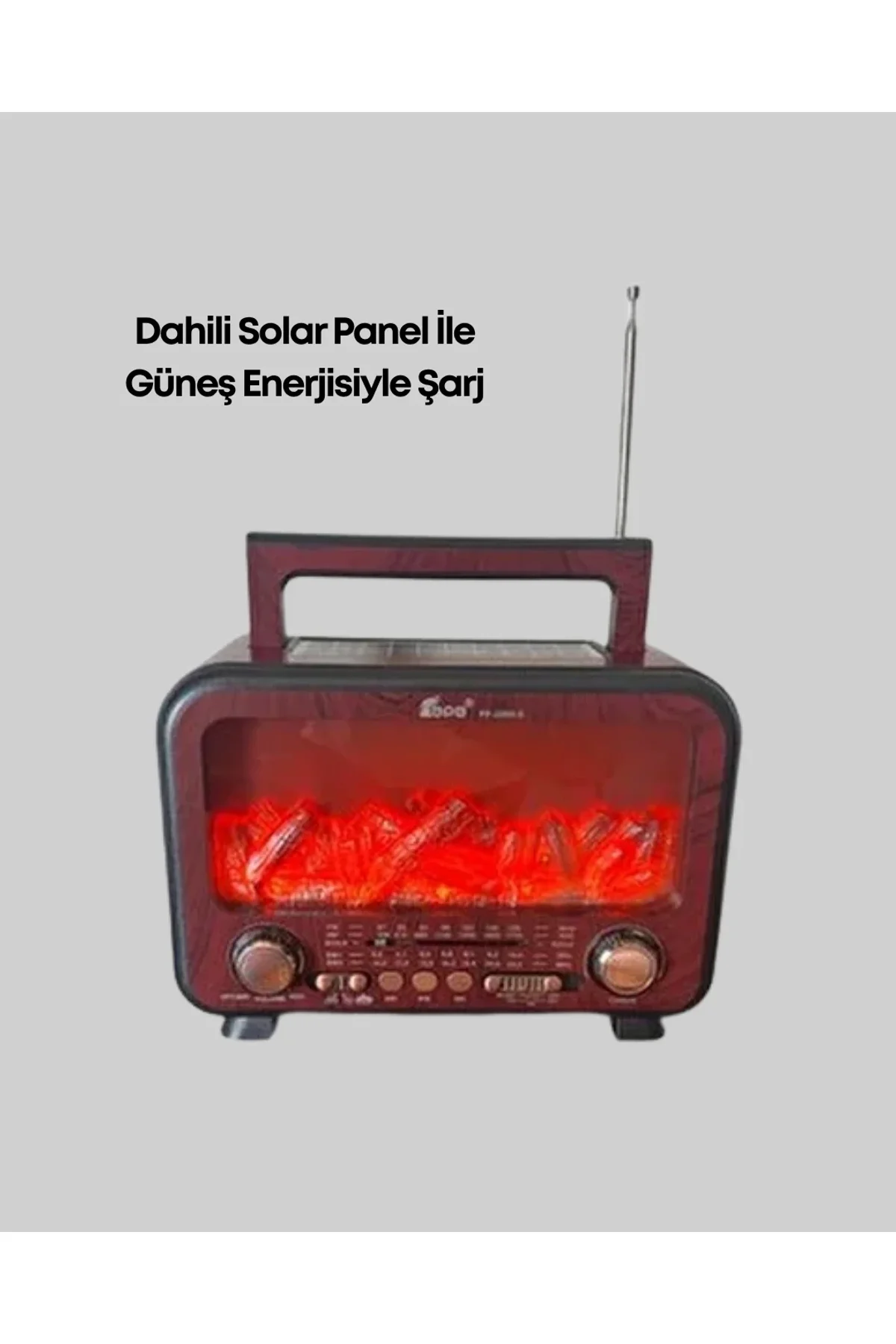 Taşınabilir Kamp Hoparlörü – Solar Şarjlı, Şömine Efektli, 7w Güçlü Ses - Just Cheap Store Görsel 5