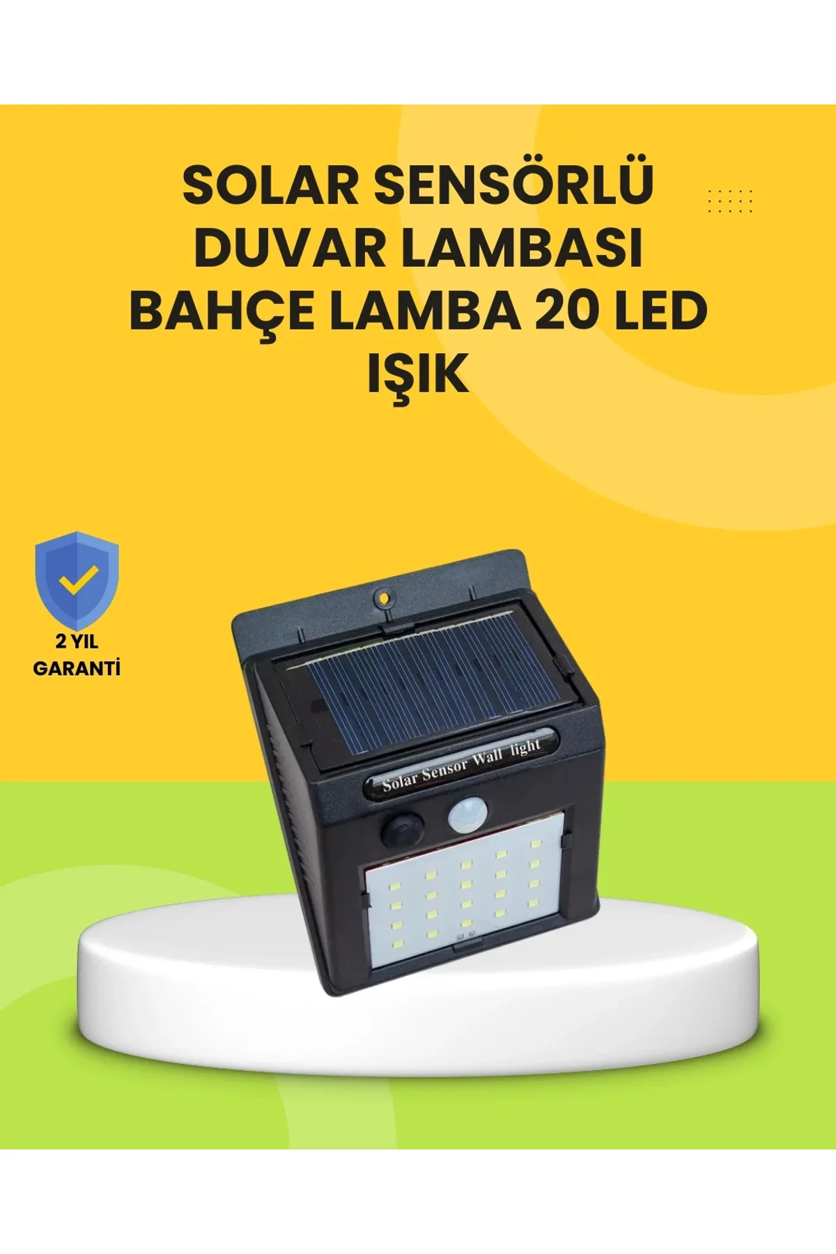 Güneş Paneli İle Şarj Olan 20 Led Dış Mekan Hareket Sensörlü Lamba - Just Cheap Store Görsel 2