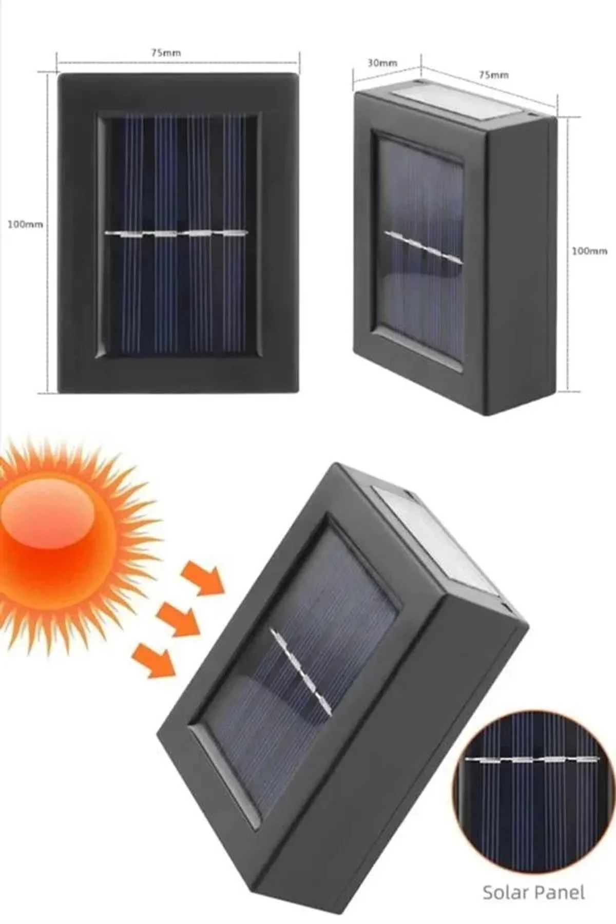 Solar Güneş Enerjili Çift Taraflı Duvar Lambası Çift Taraflı Duvar Lamba Güneş Enerjili - Just Cheap Store Görsel 5