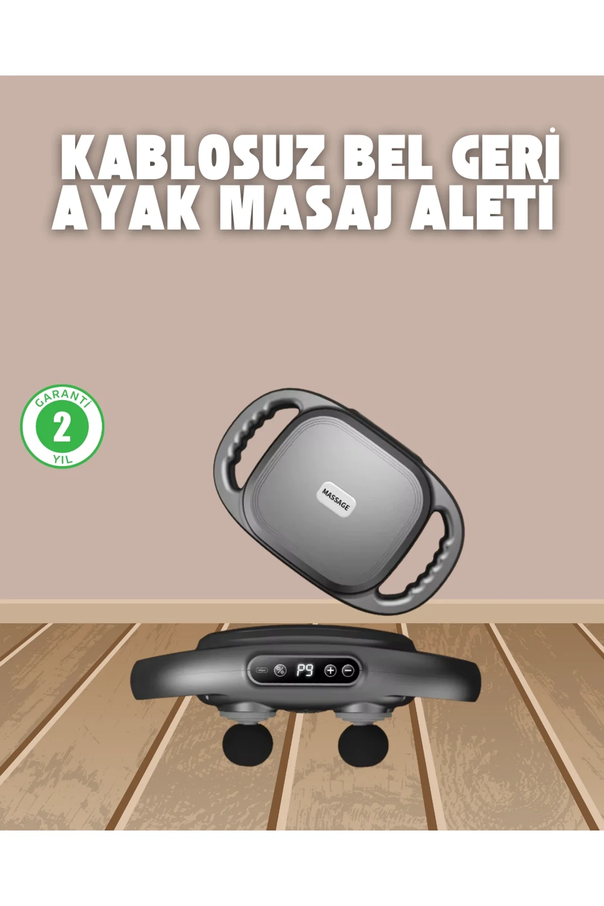 Profesyonel 6 Başlıklı Şarjlı Masaj Tabancası 2000 Mah Güçlü Performans
