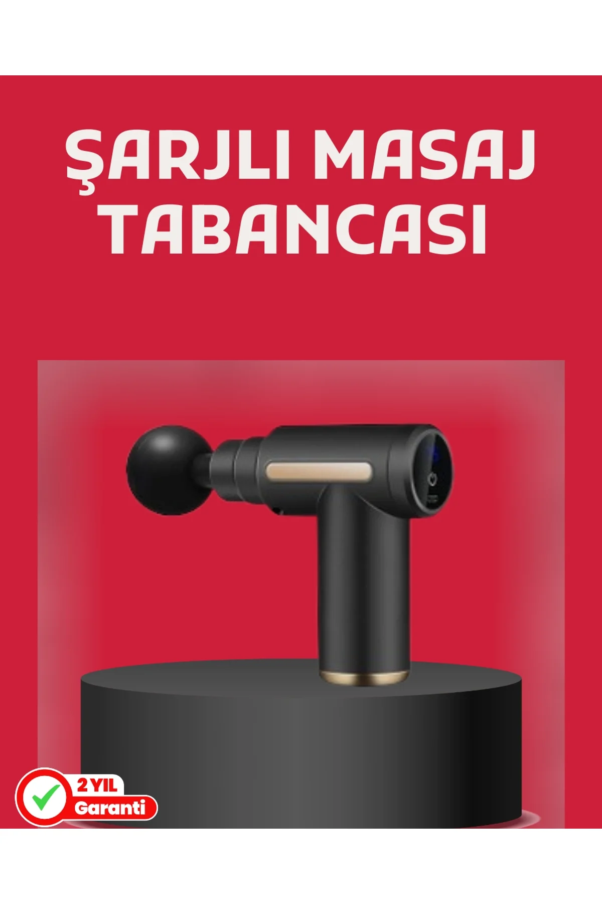 Derin Doku Masaj Tabancası 4 Başlık 6 Kademeli Sessiz Güç Şarjlı Kas Gevşetici