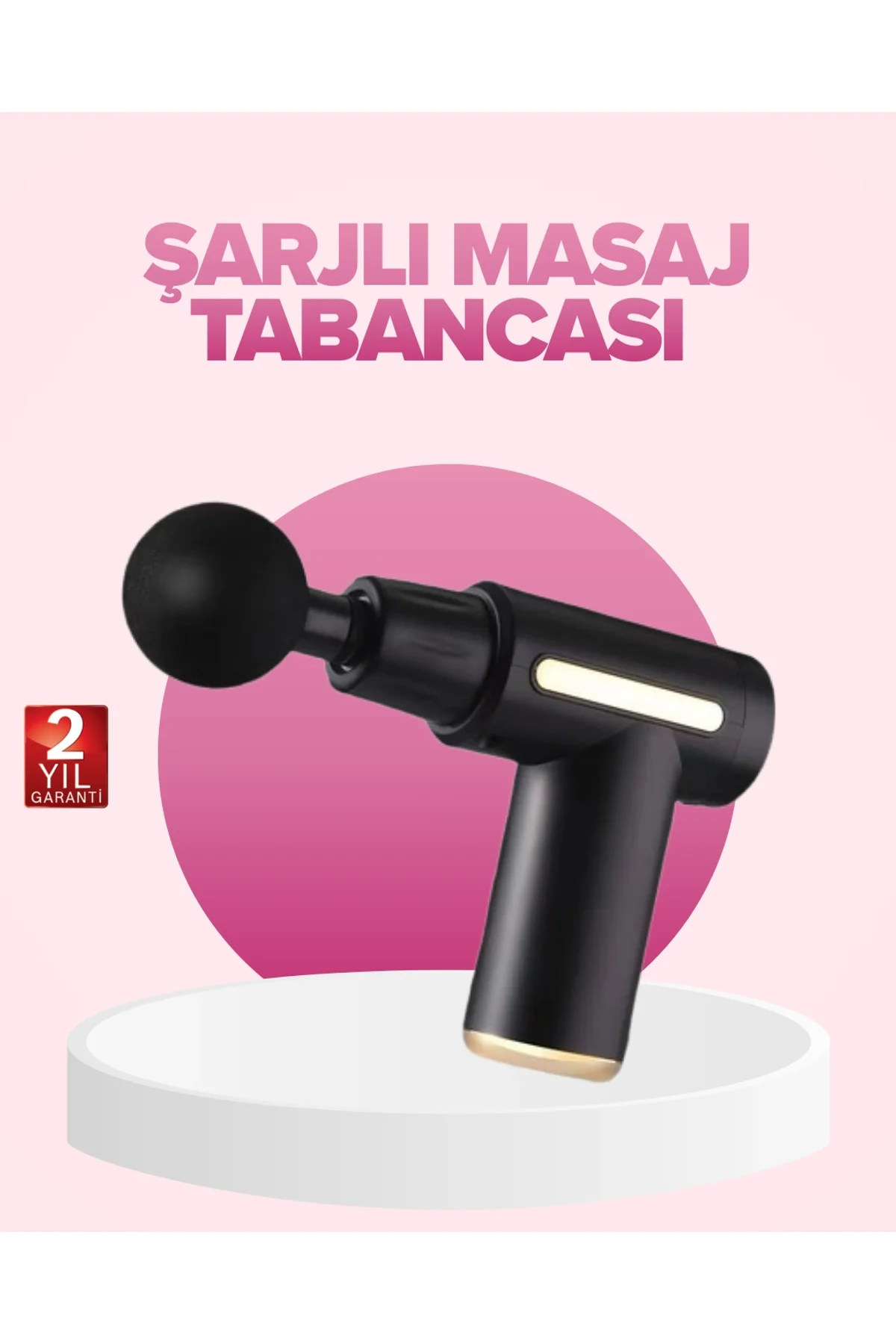 Profesyonel Masaj Tabancası 6 Kademeli Derin Kas Terapisi 4 Başlıklı Şarjlı Sessiz Motor