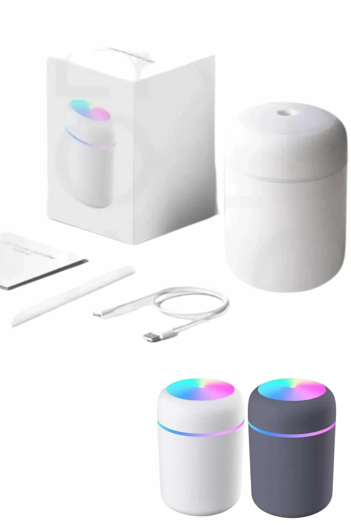 Humidifier Led Işıklı Mini Ortam Oda Kokusu Aromaterapi Buhardanlık - Just Cheap Store Görsel 4
