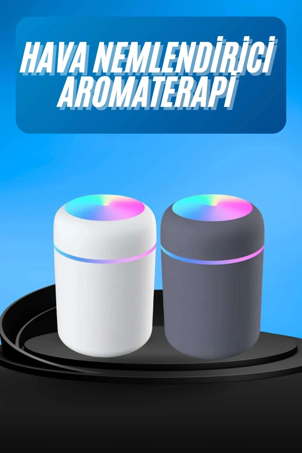 Humidifier Led Işıklı Mini Ortam Oda Kokusu Aromaterapi Buhardanlık - Just Cheap Store Görsel 2