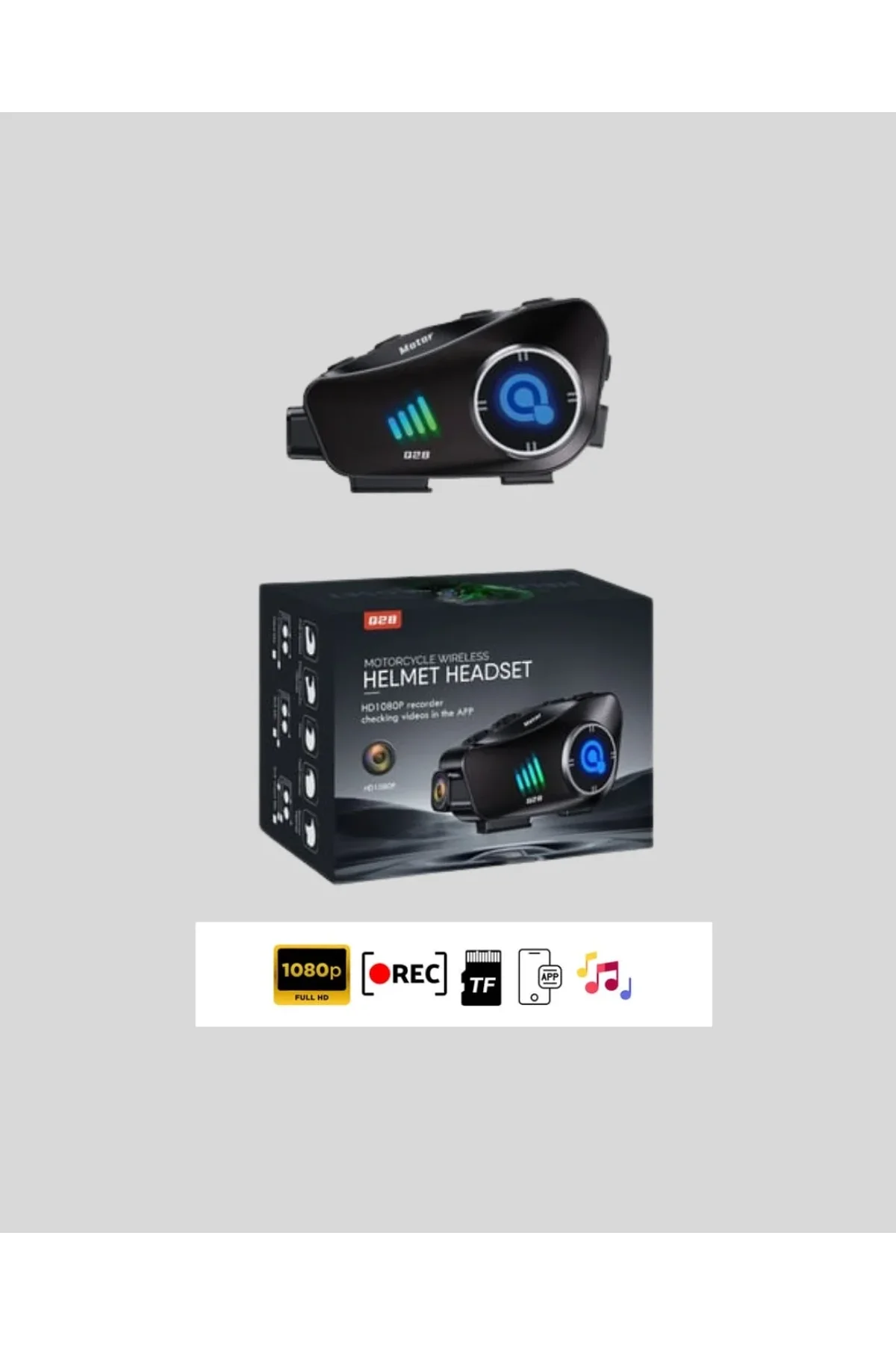 Q28 Motosiklet Kask Bluetooth Kulaklık Full Hd 1080p Kamera - Just Cheap Store Görsel 3