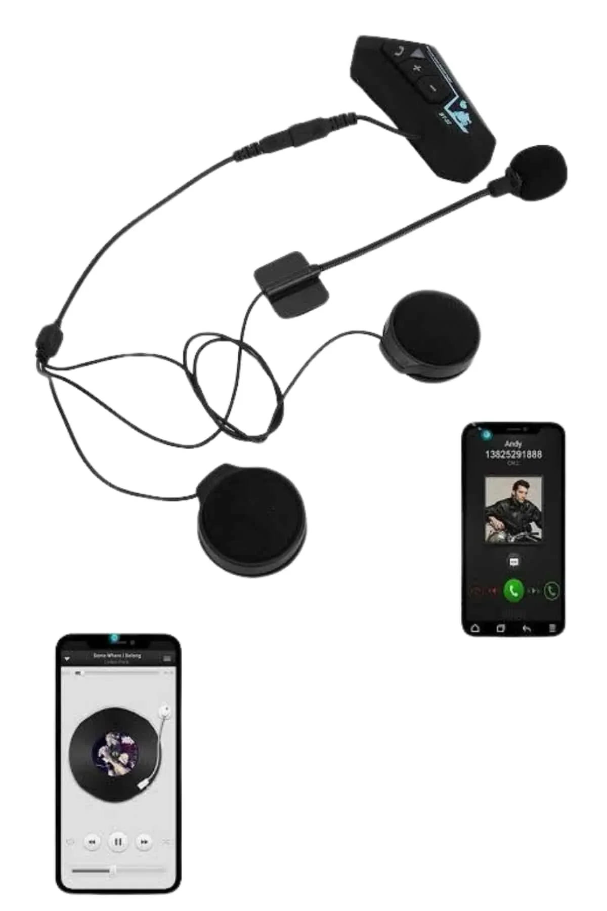 Intercom Bluetooth Kask Kulaklık Motosiklet Kulaklık 5.0 Bluetooth - Just Cheap Store Görsel 4