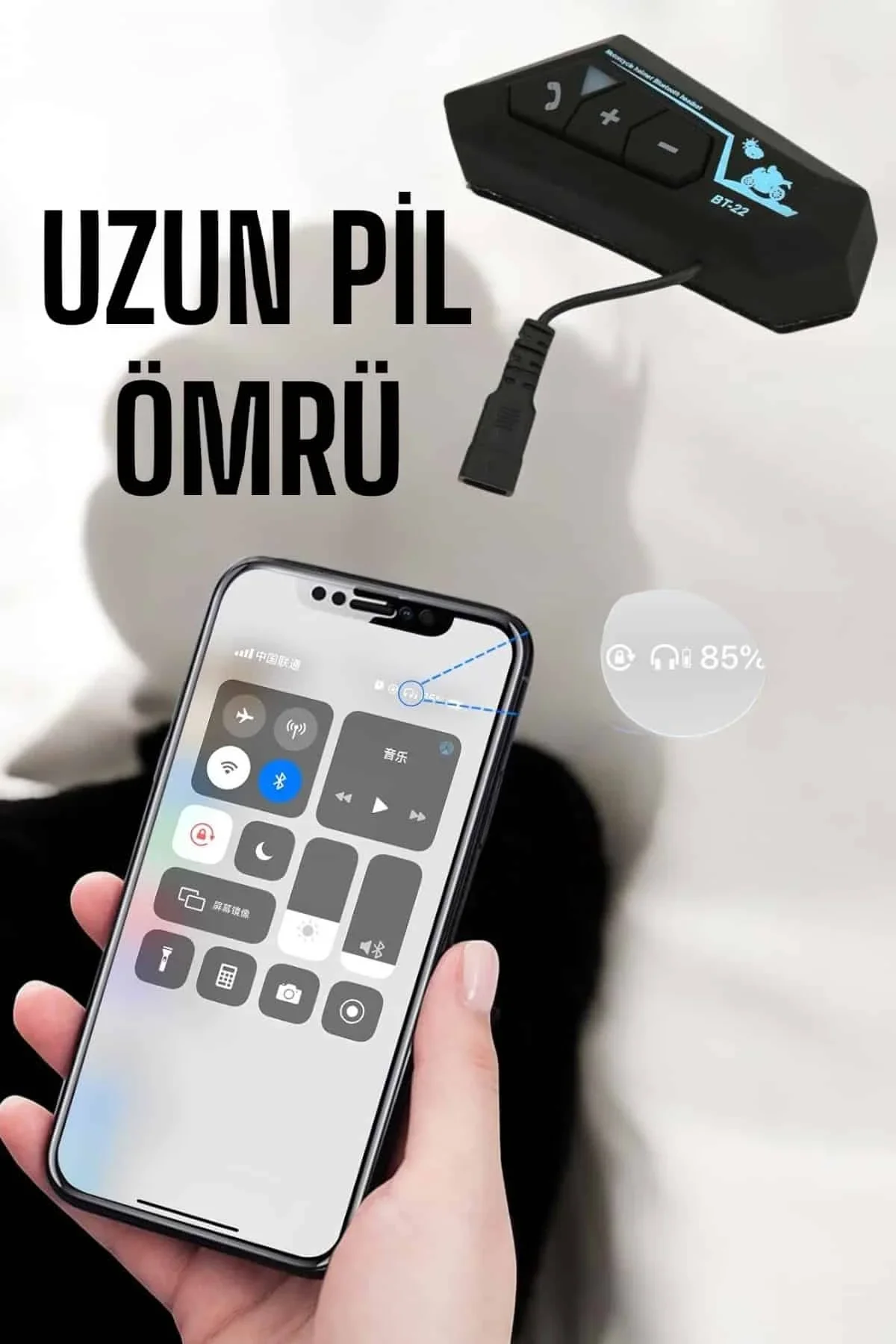 Kask Kulaklık Bluetooth Motosiklet Kulaklık Intercom Su Geçirmez - Just Cheap Store Görsel 5
