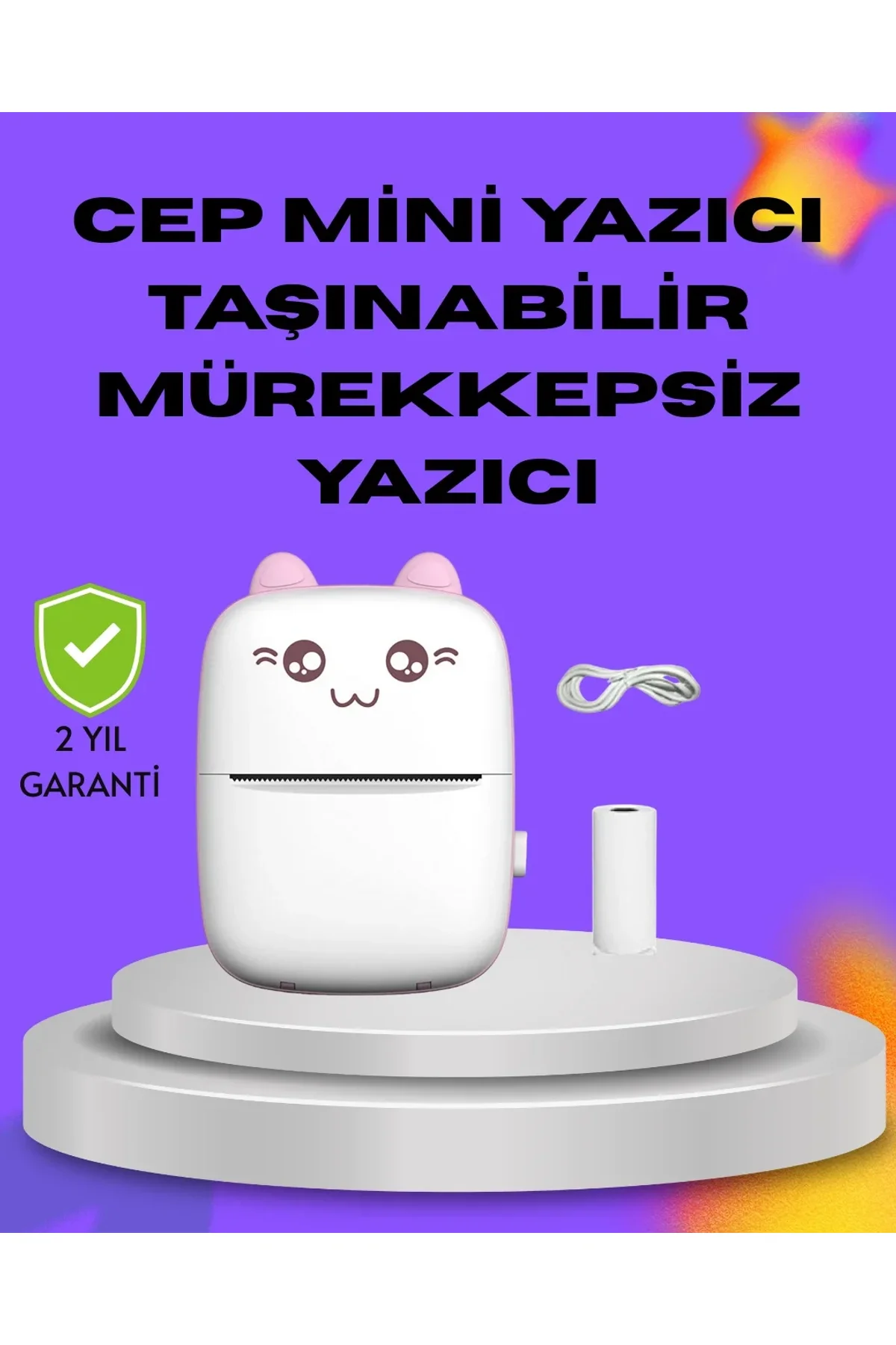 Kablosuz Mini Cep Yazıcısı Bluetooth Destekli 1200mah Bataryalı - Just Cheap Store Görsel 2