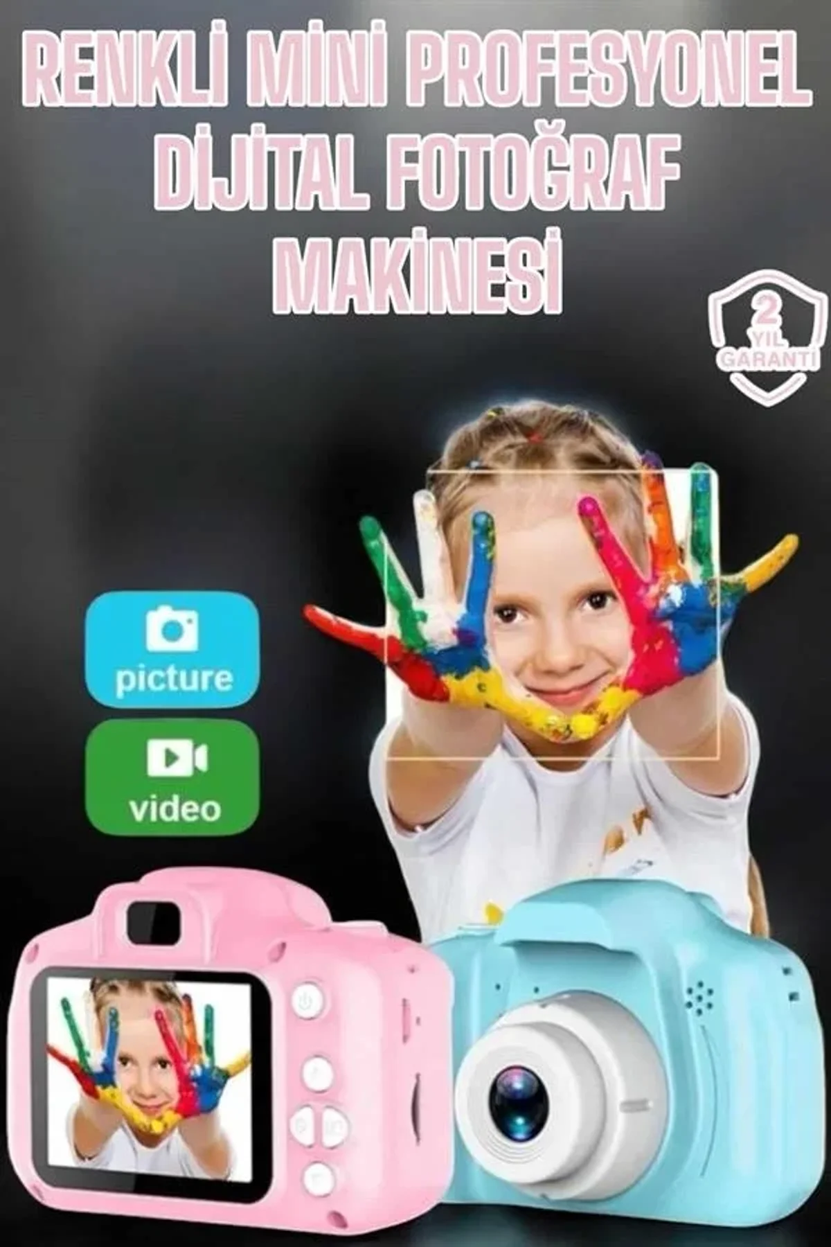 Çocuk Kamerası Profesyonel Hafif Ve Uzun Ömürlü Usb Şarjlı 2.0 İnç - Just Cheap Store Görsel 2