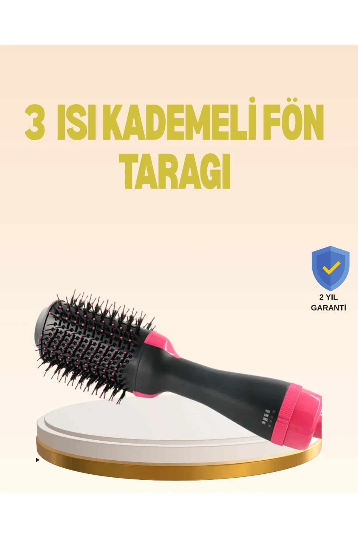 3 Isı Kademeli 1200w Saç Şekillendirme Fırçası - Just Cheap Store Görsel 2