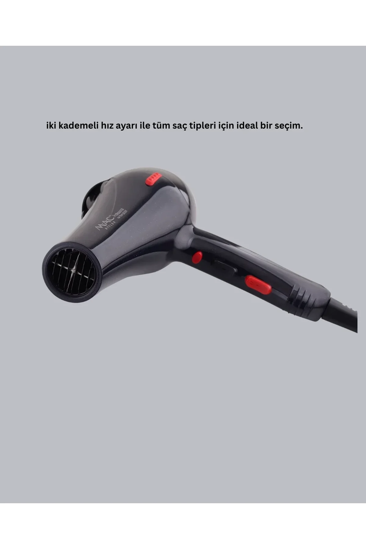 Profesyonel 2200w Fön Makinesi Soğuk Sıcak Üflemeli İki Kademeli - Just Cheap Store Görsel 5