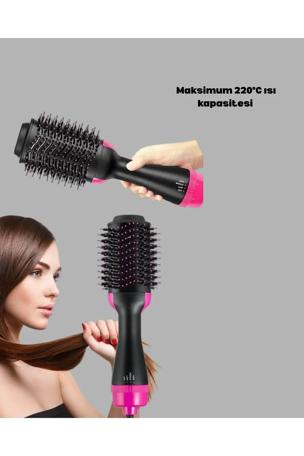 1200w Fön Tarağı – 3 Isı Ayarı, Negatif İyonlu, Hızlı Ve Pürüzsüz Sonuç - Just Cheap Store Görsel 4
