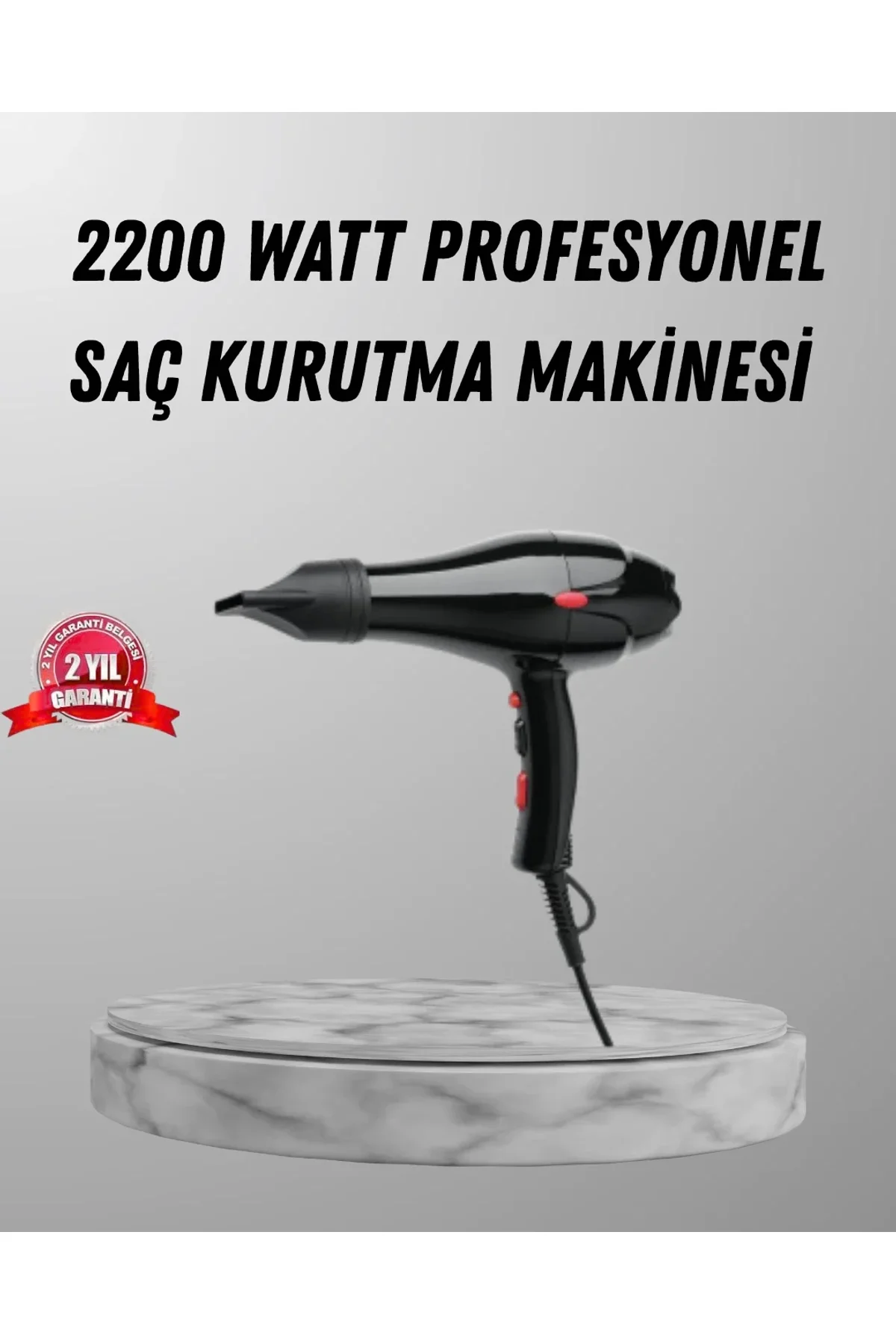 2200w Fön Makinesi – Profesyonel Ac Motor, Soğuk Ve Sıcak Üfleme - Just Cheap Store Görsel 2