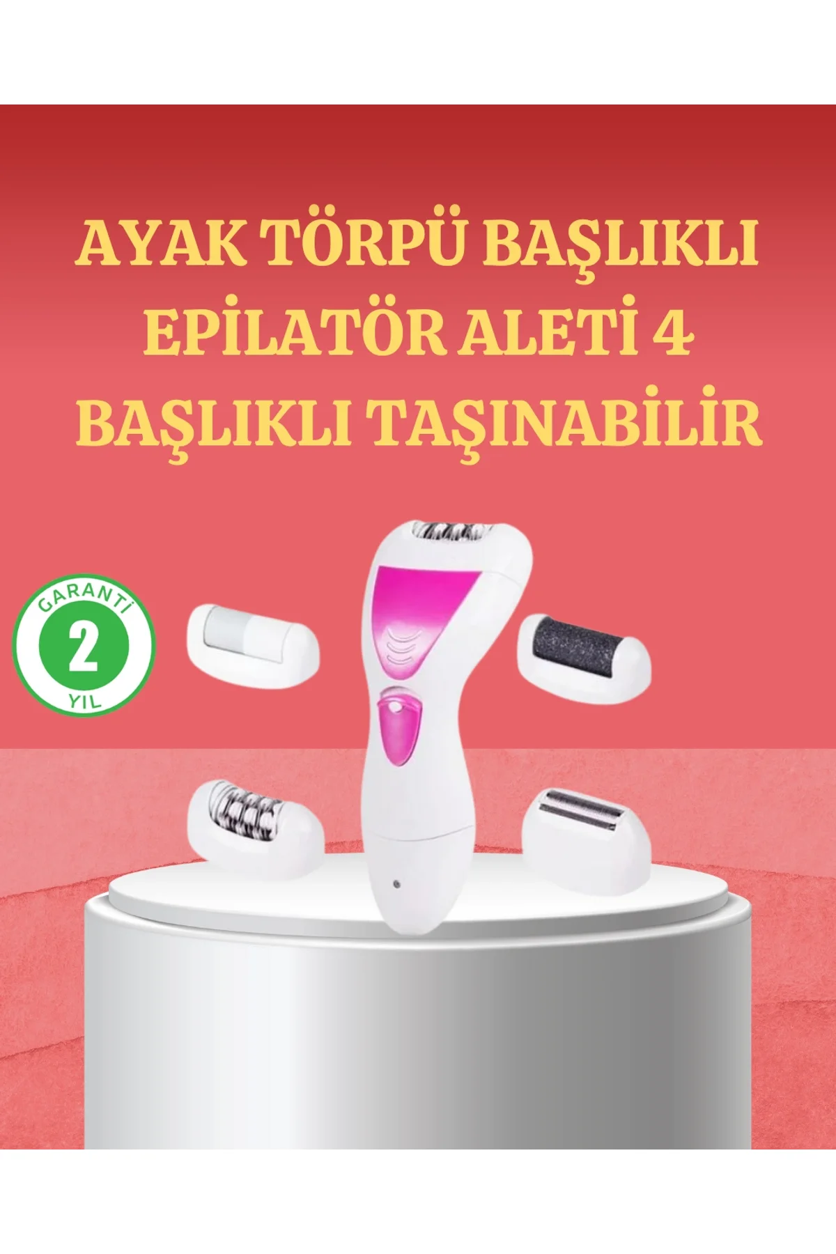 4 Başlıklı Kablosuz Şarjlı Epilasyon Cihazı