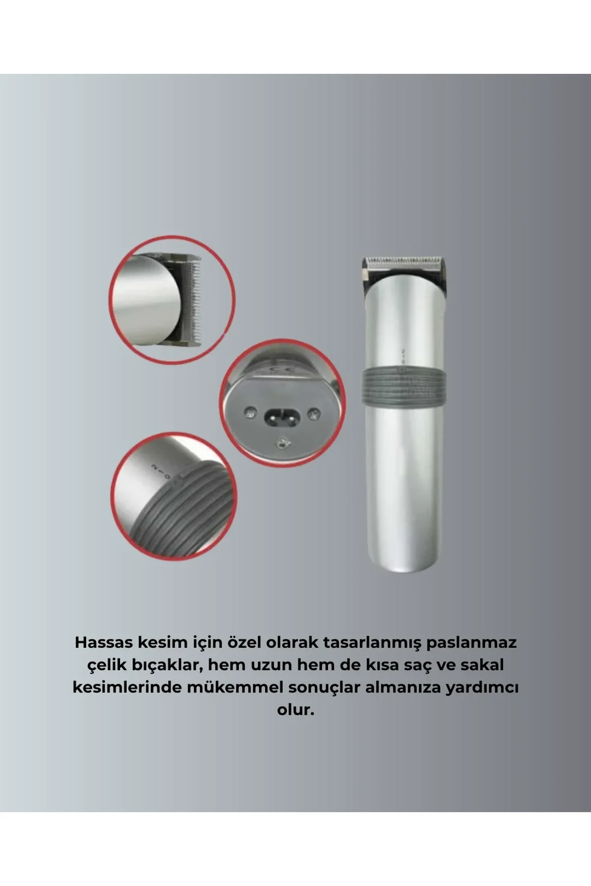5 Farklı Kesim Tarağıyla Gelen Çok Amaçlı Tıraş Cihazı - Just Cheap Store Görsel 4