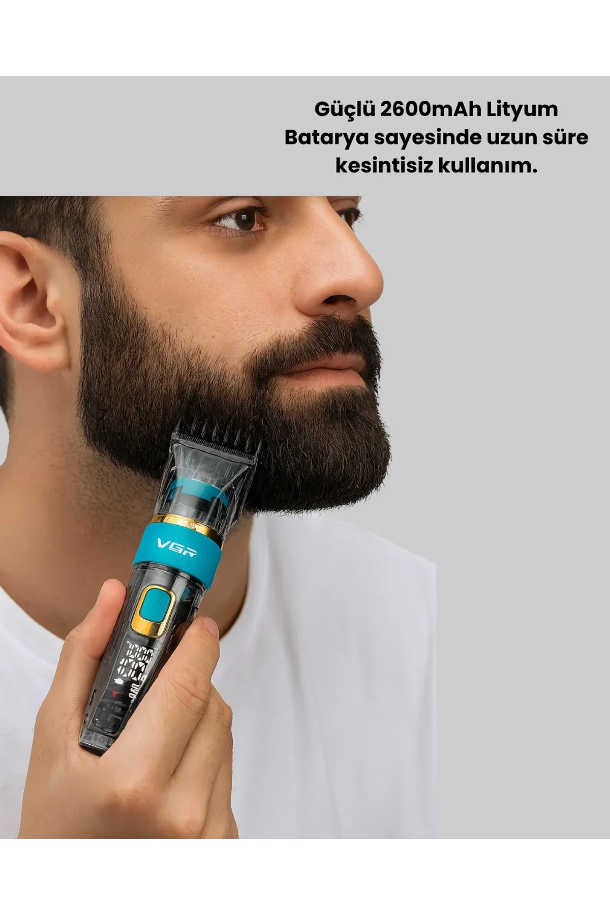 Vgr V-695 Şarjlı Saç Sakal Tıraş Makinesi 2600mah Batarya Ve Kılavuz Taraklı - Just Cheap Store Görsel 4