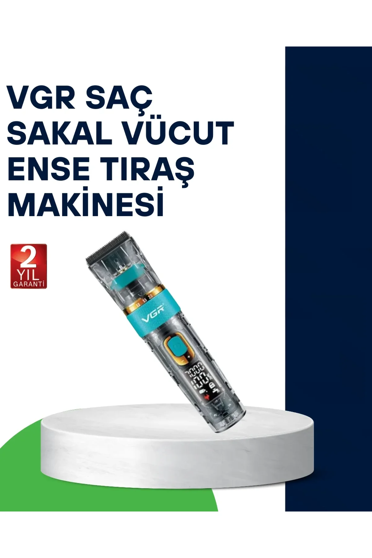 Vgr V-695 Profesyonel Saç Ve Sakal Kesme Makinesi Şarjlı Ve Kablolu Kullanım - Just Cheap Store Görsel 2