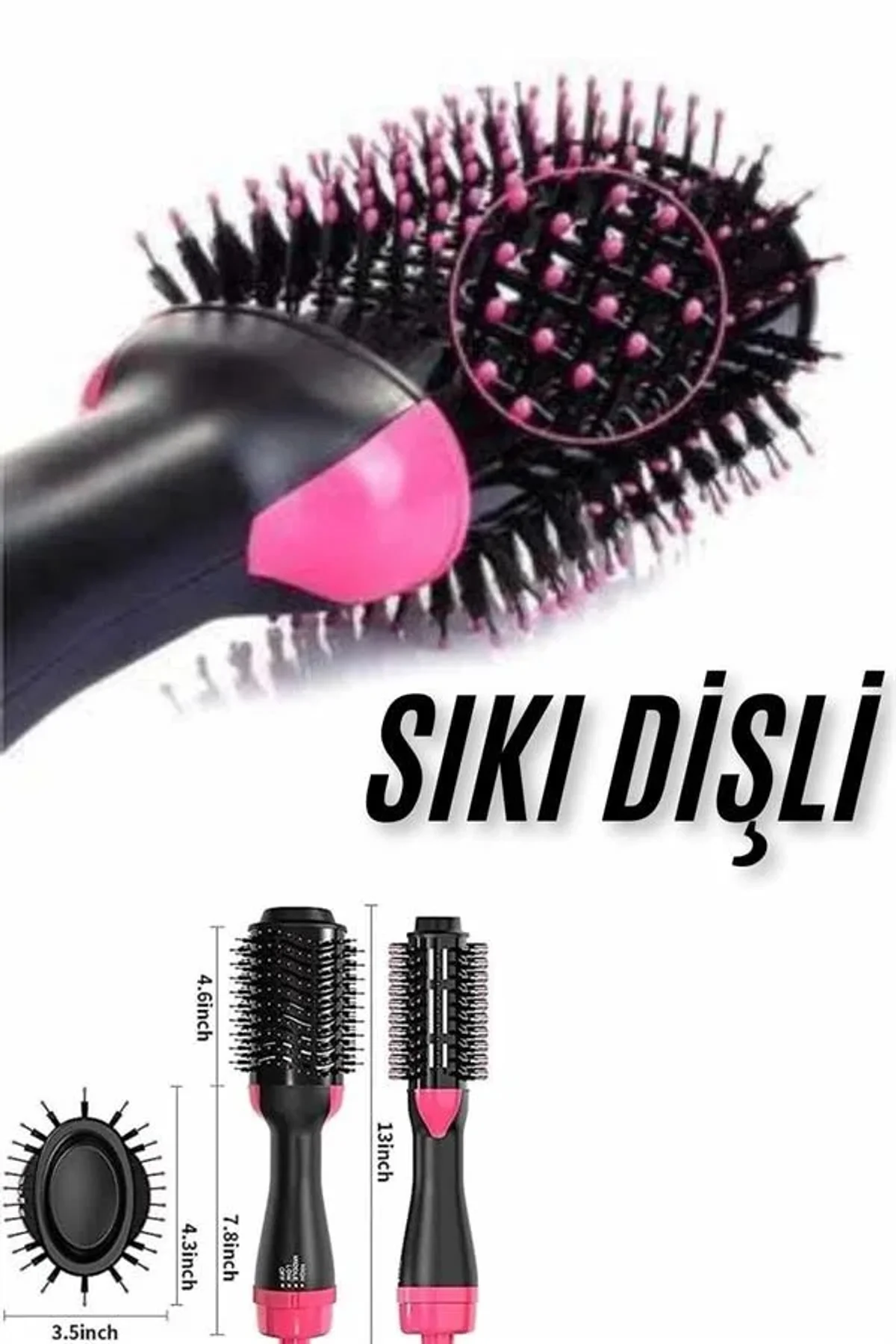 Saç Şekillendirici Ve Saç Düzleştirici Fön Tarağı Tarak Fırça 1200w Saç Kurutma - Just Cheap Store Görsel 5