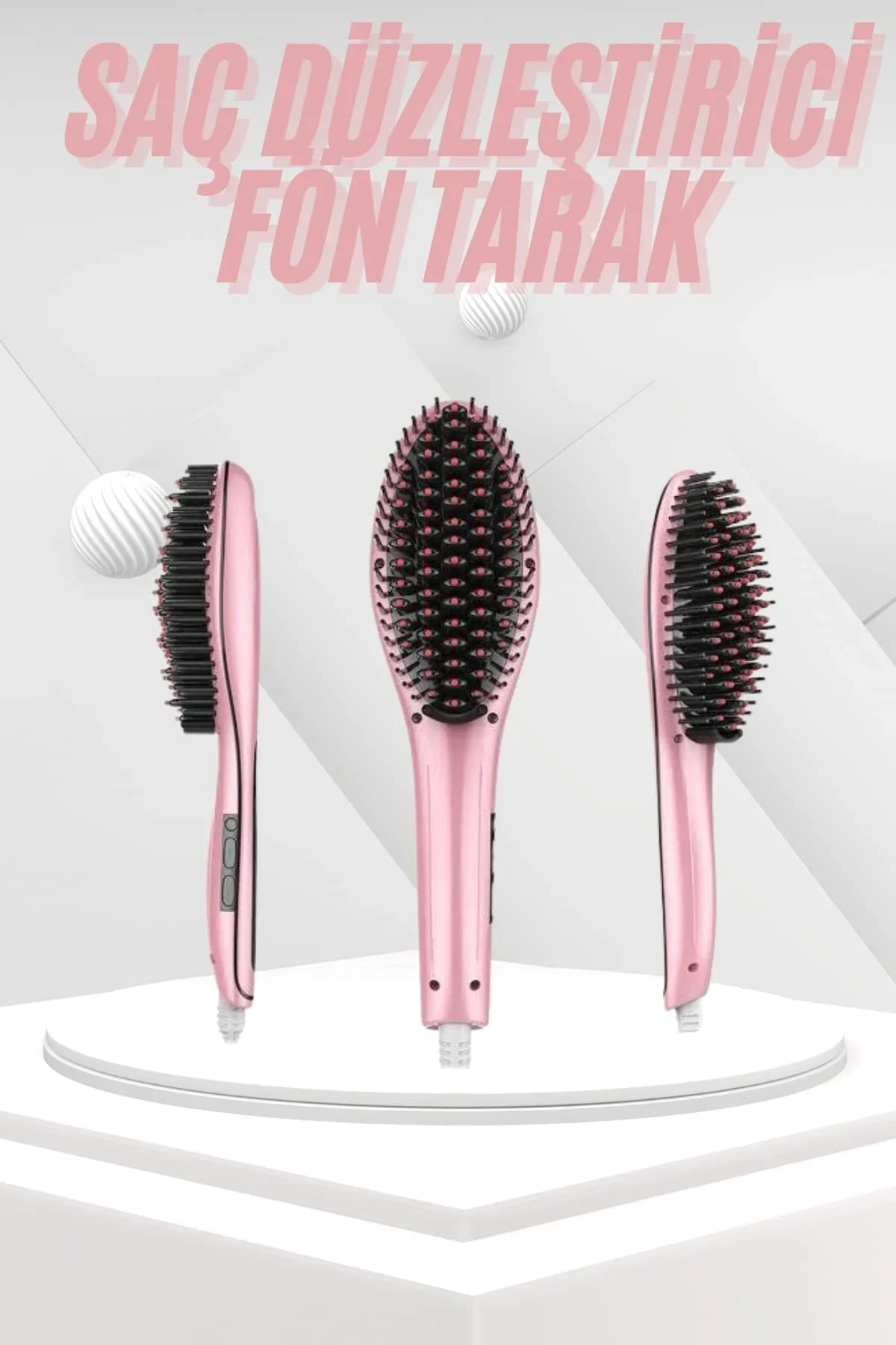 Saç Fırça Akıllı Lcd Ekran Pratik Saç Düzleştirici Tarak Pratik Taşınabilir - Just Cheap Store Görsel 2