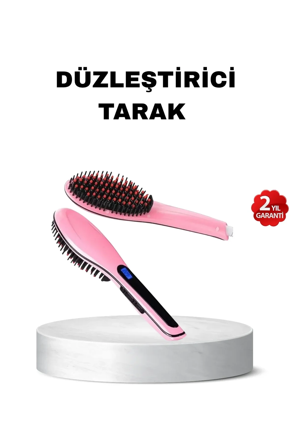 Dijital Ekranlı Seramik Saç Düzleştirici Tarak – 5 Kademeli Isı Ayarı, İyon Kontrollü - Just Cheap Store Görsel 2