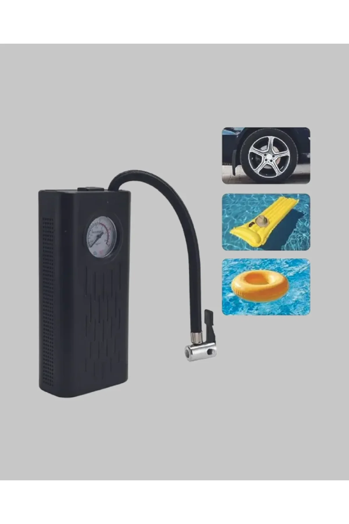Elektrikli Hava Kompresörü Type-c Usb Şarjlı Çok Fonksiyonlu Lastik Pompası - Just Cheap Store Görsel 4