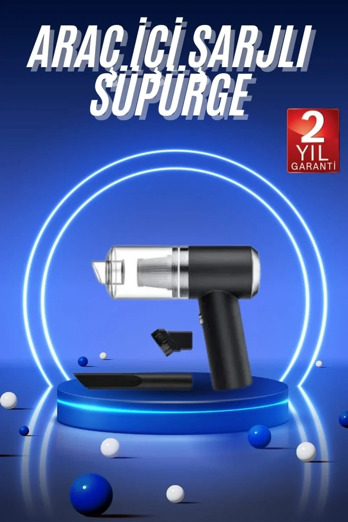 Vakumlu Süpürge Şarjlı Elektrikli Mini Taşınabilir Uzun Ömürlü Hazneli - Just Cheap Store Görsel 2