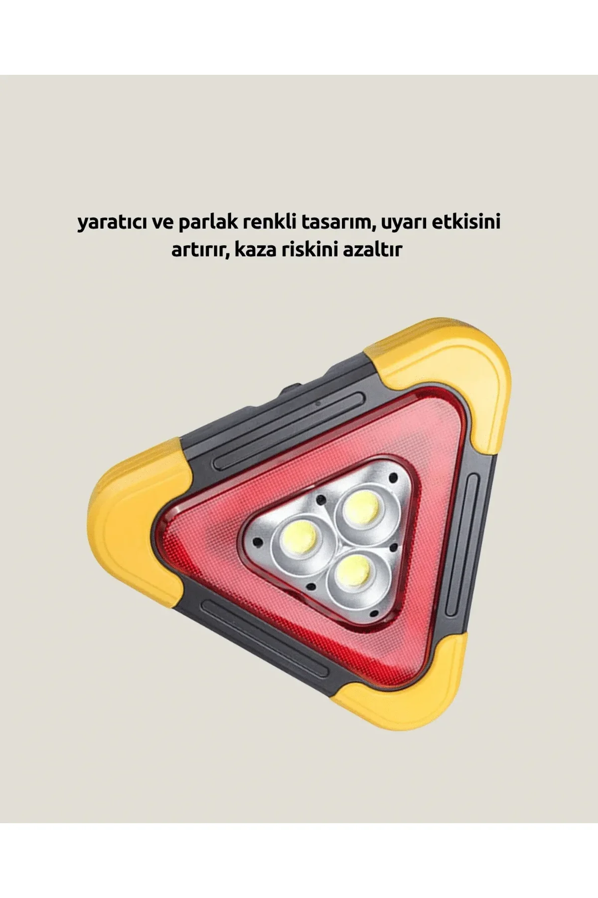 Solar Şarjlı Üçgen Led Park Ve İkaz Lambası - Just Cheap Store Görsel 5