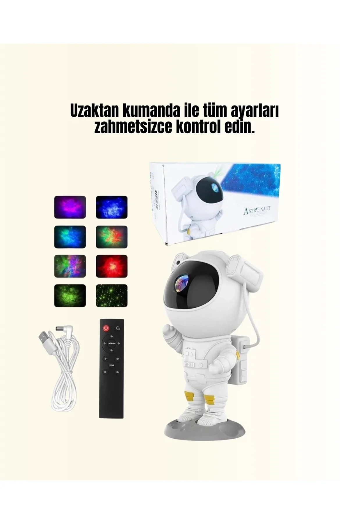 Ayarlanabilir Parlaklık Ve Zamanlayıcı Modlu Astronot Lamba - Just Cheap Store Görsel 4