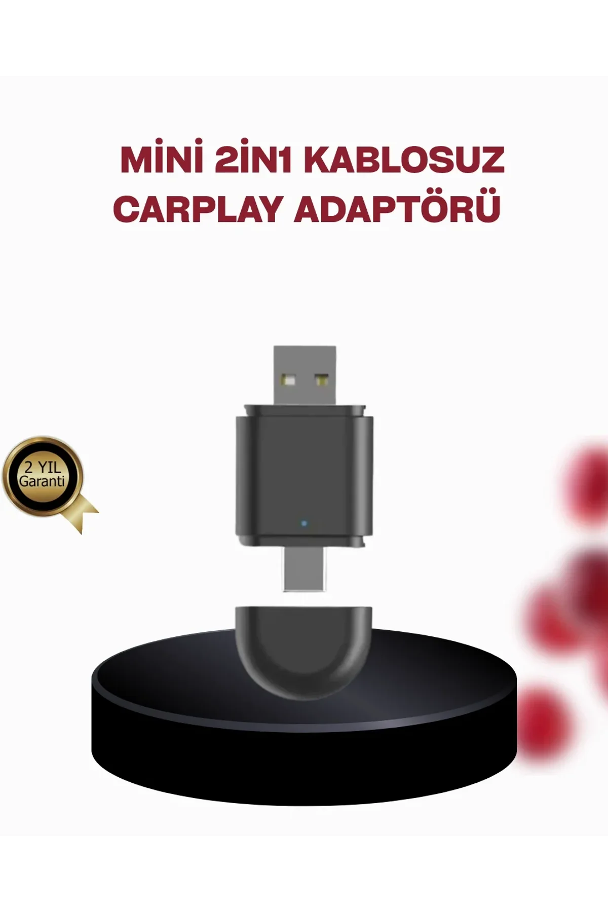 Kablosuz Carplay Adaptörü – Bluetooth 5.4 Ve Wi-fi 6 Teknolojili Tak &amp; Çalıştır Dönüştürücü - Just Cheap Store Görsel 2