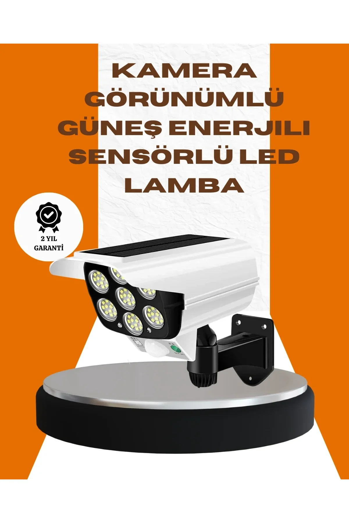 Solar Şarjlı Kamera Tasarımlı Led Duvar Lambası Hareket Sensörlü Dış Mekan Aydınlatma - Just Cheap Store Görsel 2
