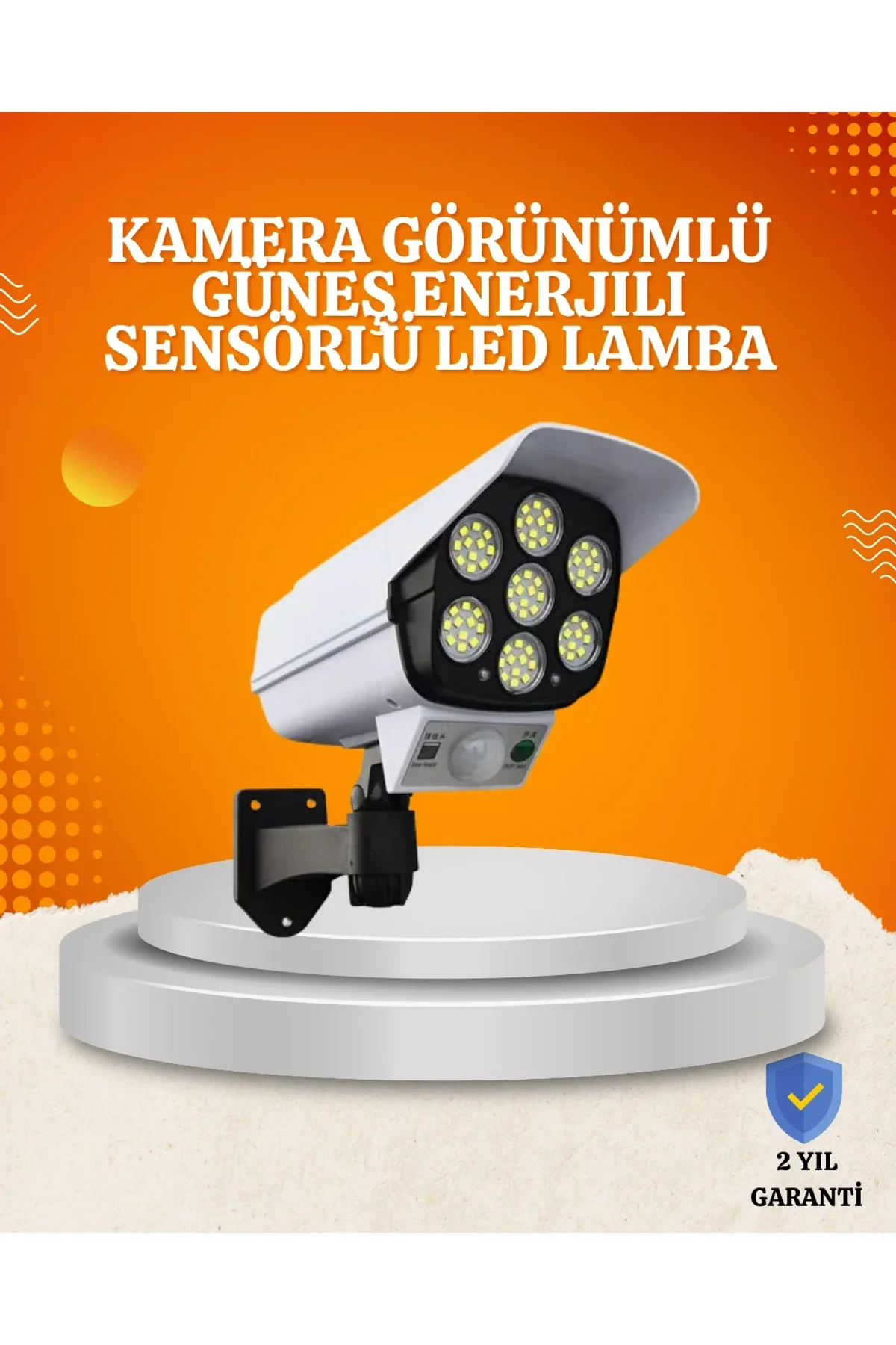 Solar Şarjlı Hareket Sensörlü Led Dış Mekan Lambası Kamera Tasarımlı Güvenlik Işığı - Just Cheap Store Görsel 2