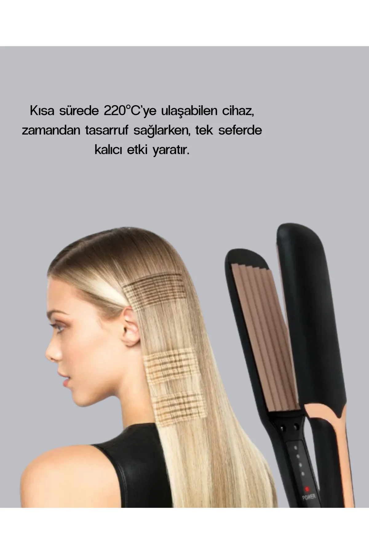 Tost Model Saç Şekillendirici Dempower Dp-134 360° Döner Kablolu - Just Cheap Store Görsel 5