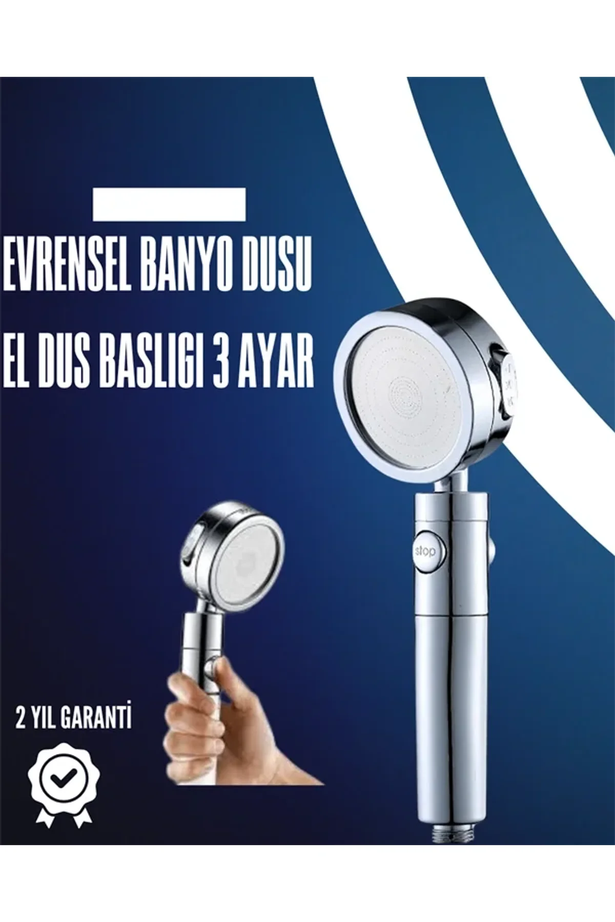 Dayanıklı Ve Ergonomik Tasarımlı Ayarlanabilir El Duş Başlığı - Just Cheap Store Görsel 2
