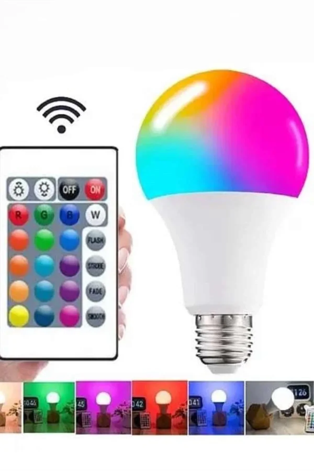 Ayarlanabilir Parlaklık Rgb Led Ampul Beyaz Lamba Ve Renkli Ampul - Just Cheap Store Görsel 5