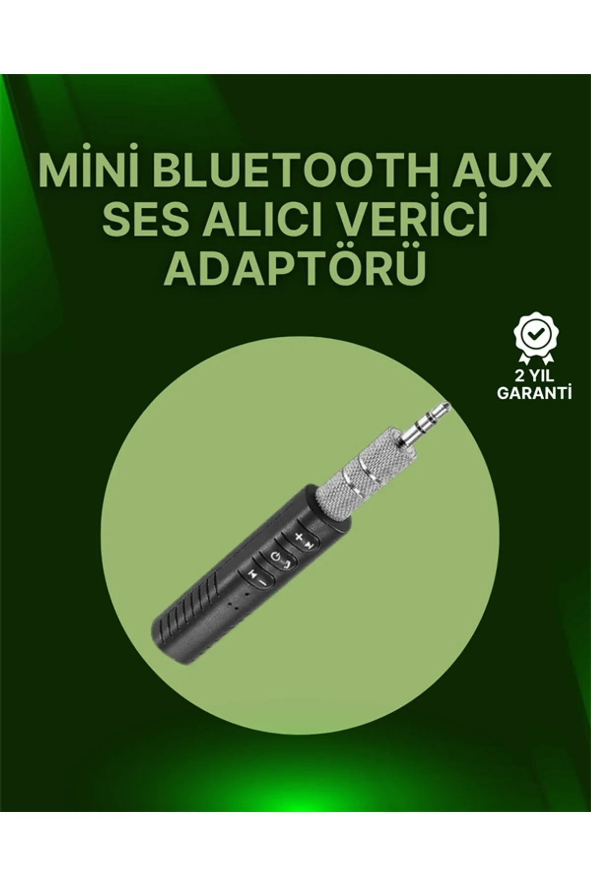 Bluetooth 4.1 Ses Alıcısı | 3.5mm Girişli Hoparlör &amp; Kulaklıklar İçin Kablosuz Dönüştürücü