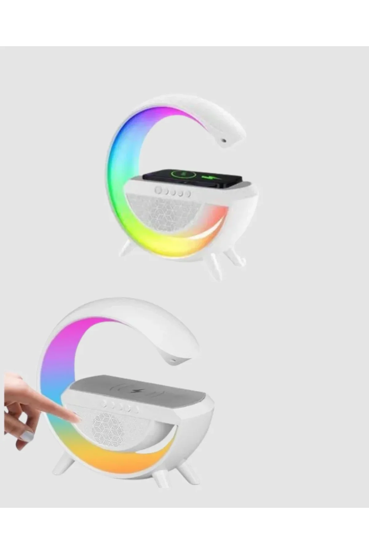 Rgb Işıklı Kablosuz Şarjlı Hoparlör – Fm Radyolu Akıllı Gece Lambası - Just Cheap Store Görsel 3