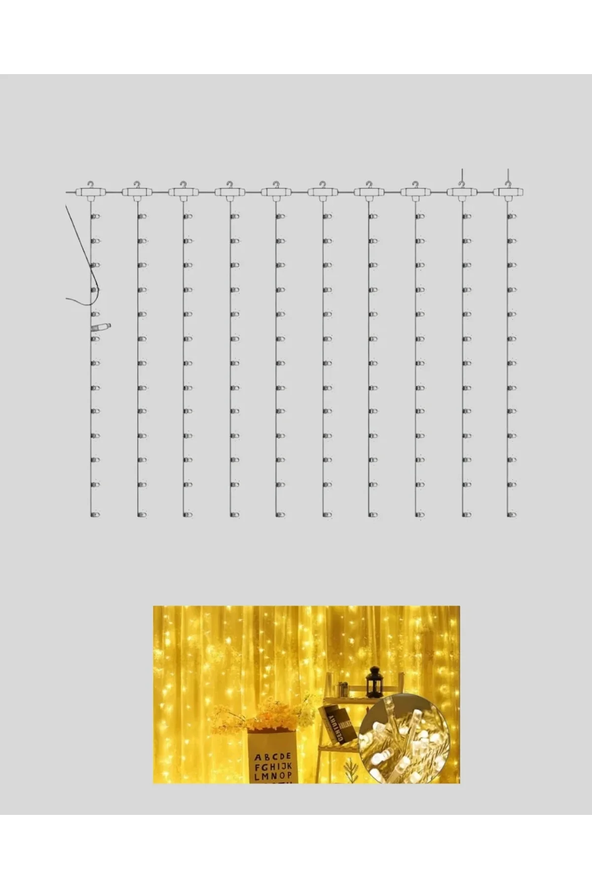 8 Fonksiyonlu Uzaktan Kumandalı Günışığı Perde Peri Led Dekoratif Işık - Just Cheap Store Görsel 5