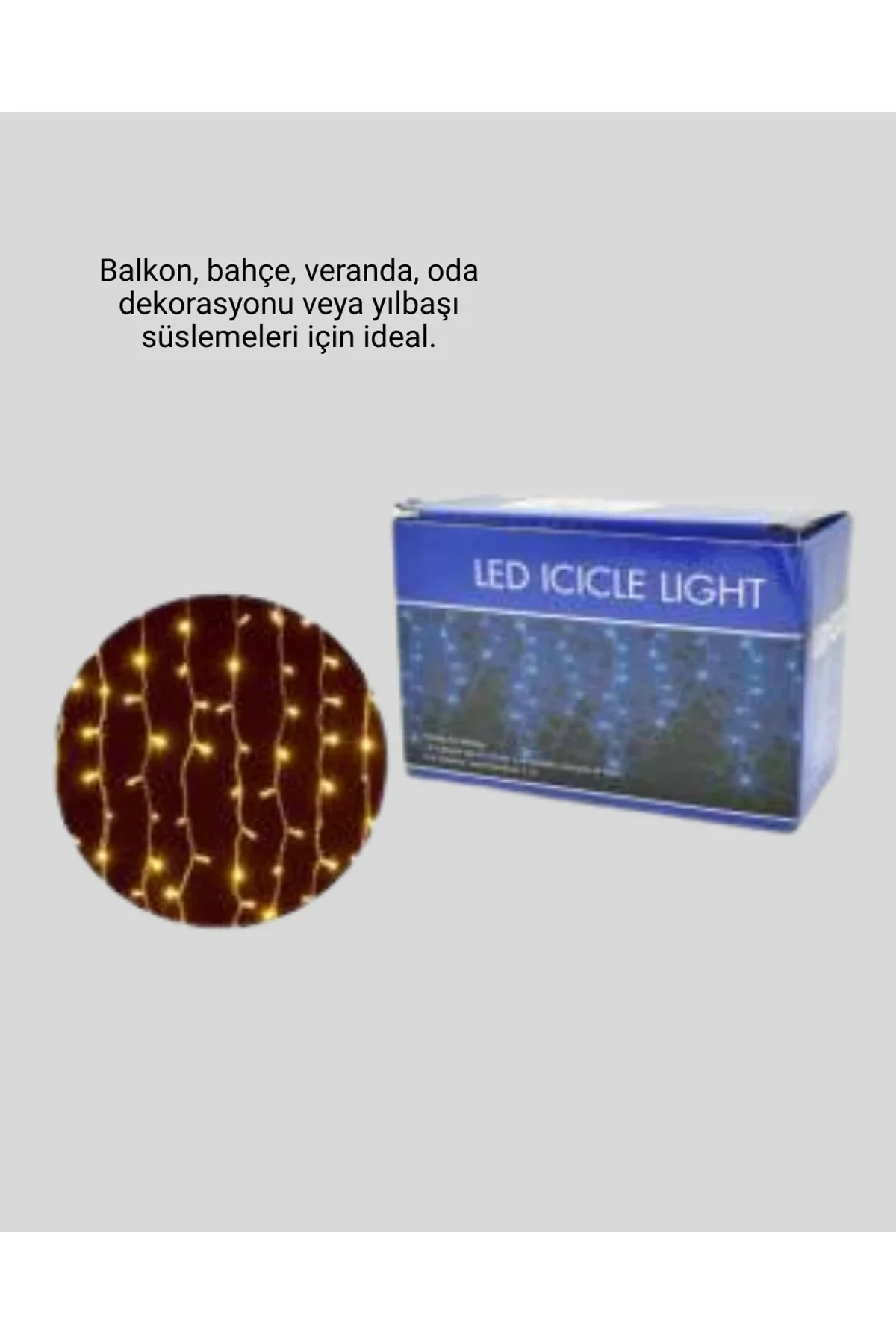 4 Metre Icicle Şelale Led Perde Işık Sarı Aydınlatma - Just Cheap Store Görsel 3