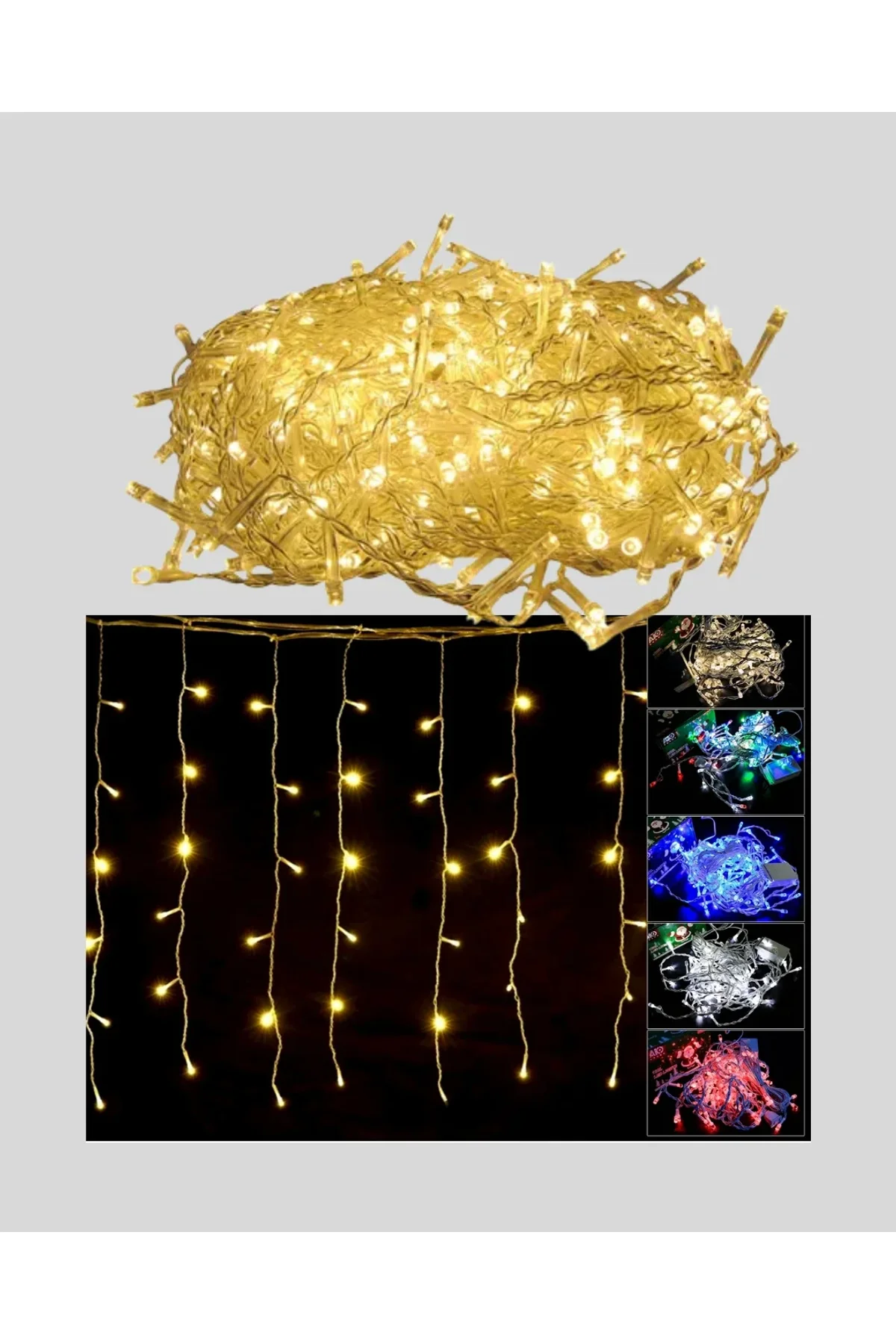4 Metre Icicle Şelale Led Perde Işık Sarı Aydınlatma - Just Cheap Store Görsel 4