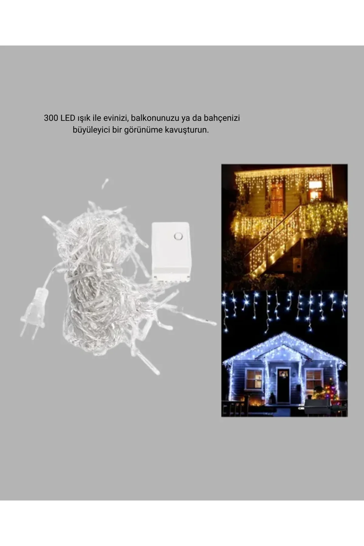 3x3 Metre Perde Led Işık Sıcak Şelale Tasarım Dekoratif Aydınlatma - Just Cheap Store Görsel 3