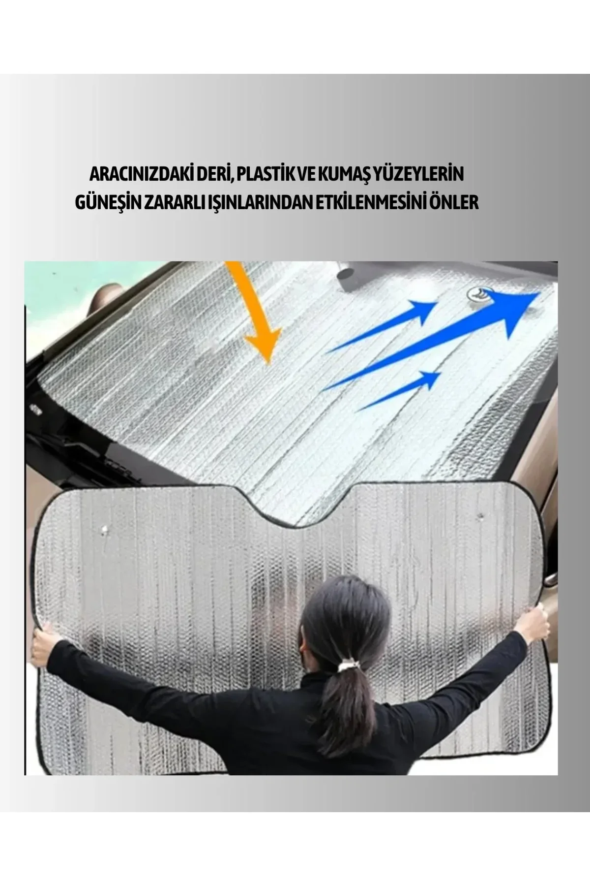 Katlanabilir Reflektörlü Oto Güneşliği – Yaz Sıcaklarına Karşı Yüksek Koruma - Just Cheap Store Görsel 5