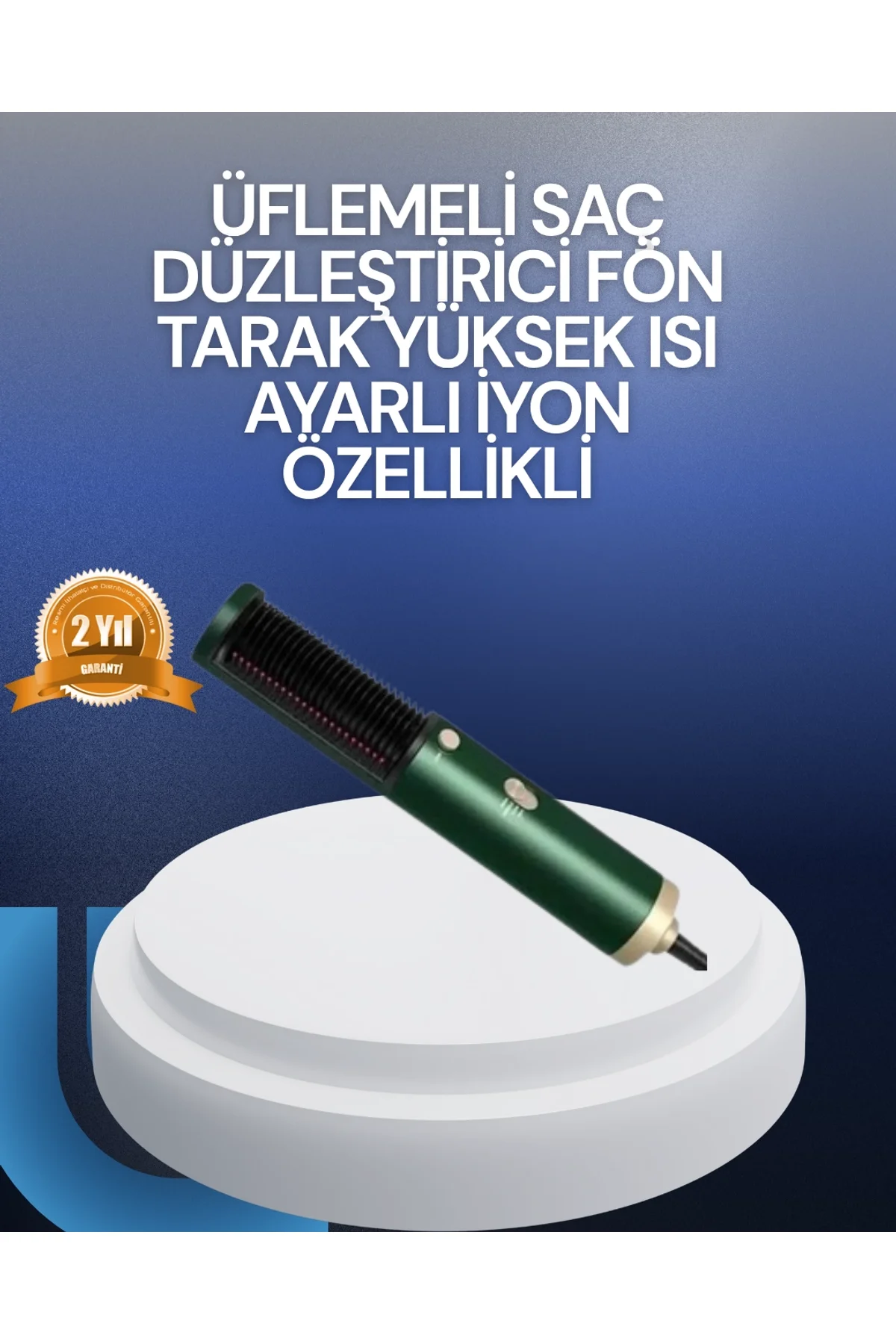 Saç Kurutma, Düzleştirici Ve Tarak Tek Cihazda – 3 Kademeli Isı Ayarı