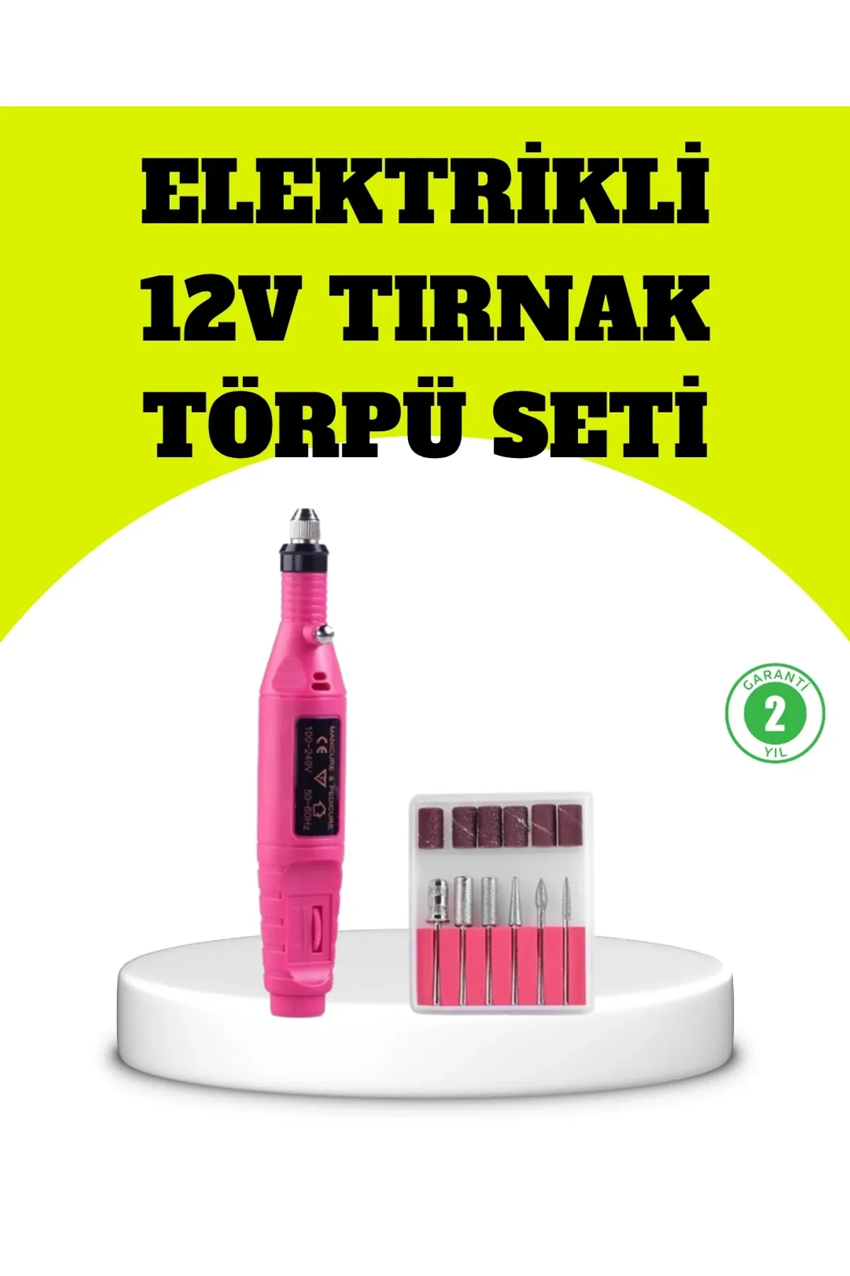 Elektrikli Manikür Pedikür Törpü Seti 6 Başlıklı - Just Cheap Store Görsel 2