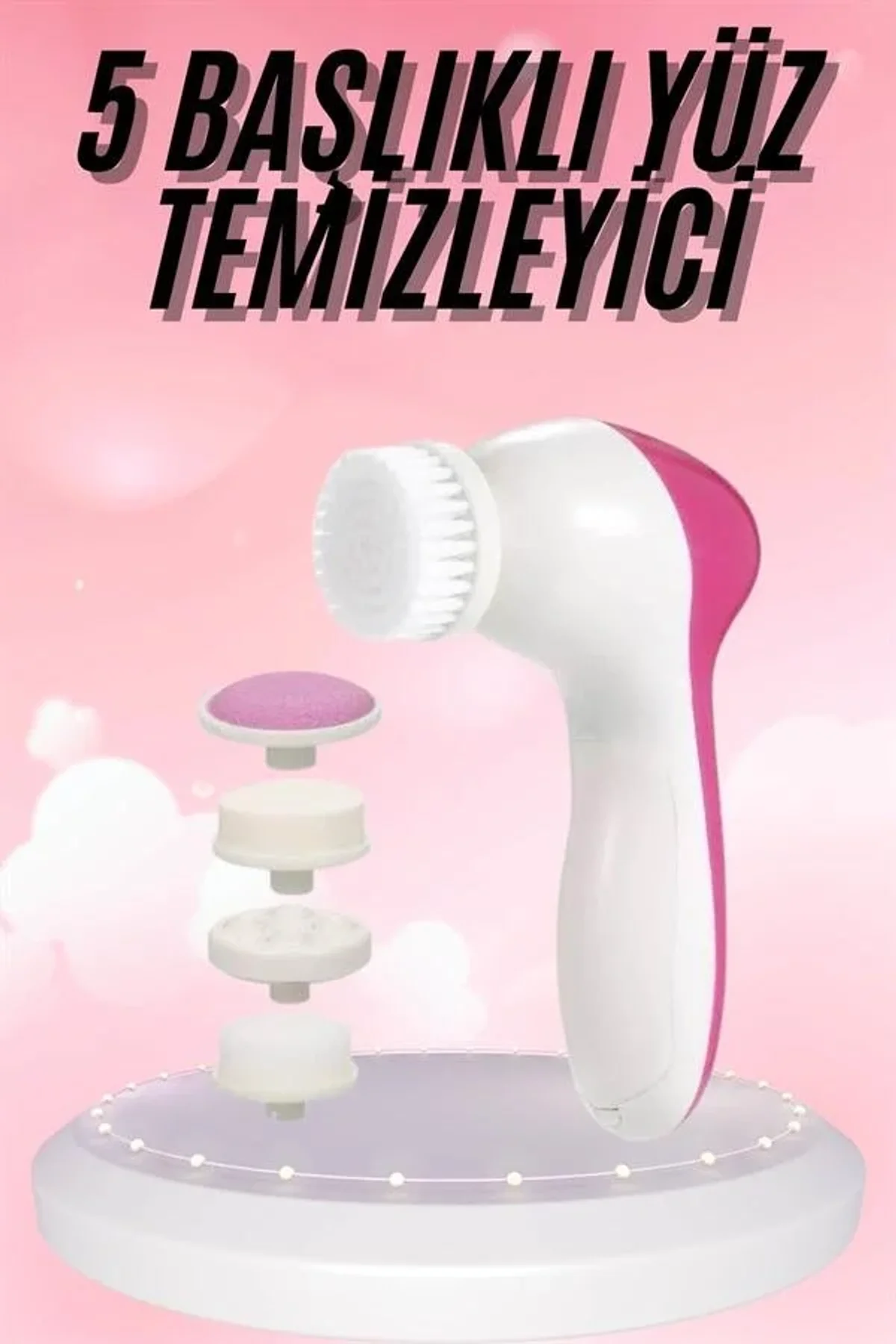 5 Başlıklı Titreşimli Cilt Temizleme Seti Canlandırıcı Ve Onarıcı - Just Cheap Store Görsel 2